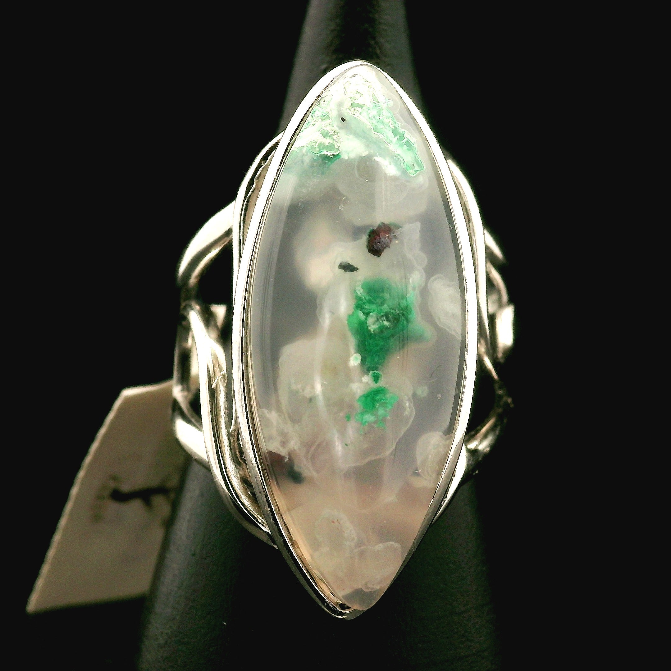 Gem Silica XL Cuff Ring .925 Silver for Empowerment, Harmony and Truth