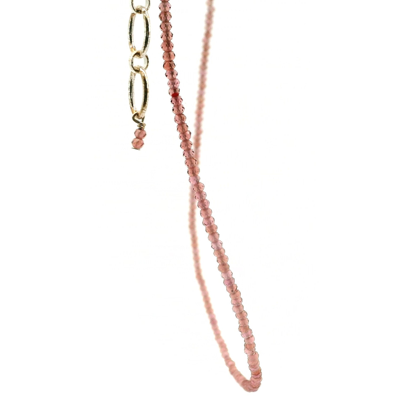 Rhodolite Purple Garnet Mini Faceted Necklace for Grounding, Health and Strength