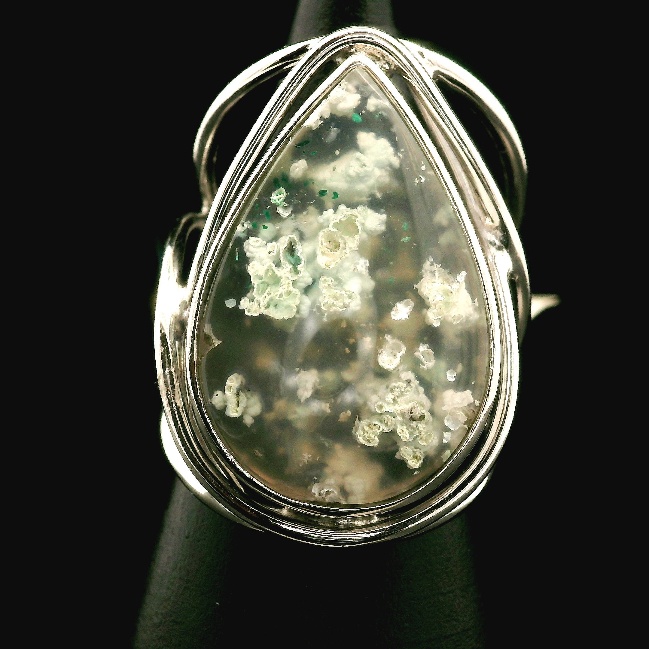 Gem Silica XL Cuff Ring .925 Silver for Empowerment, Harmony and Truth