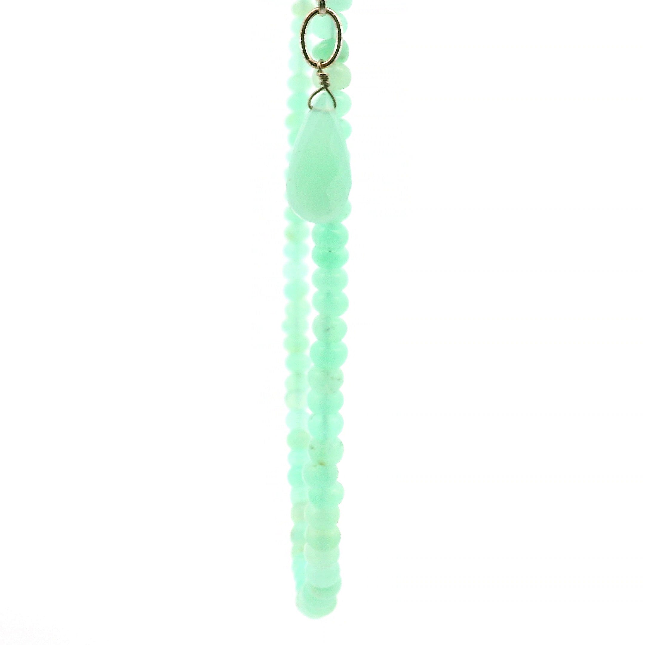 Chrysoprase Rondelle Necklace for Abundance, Love and Wealth