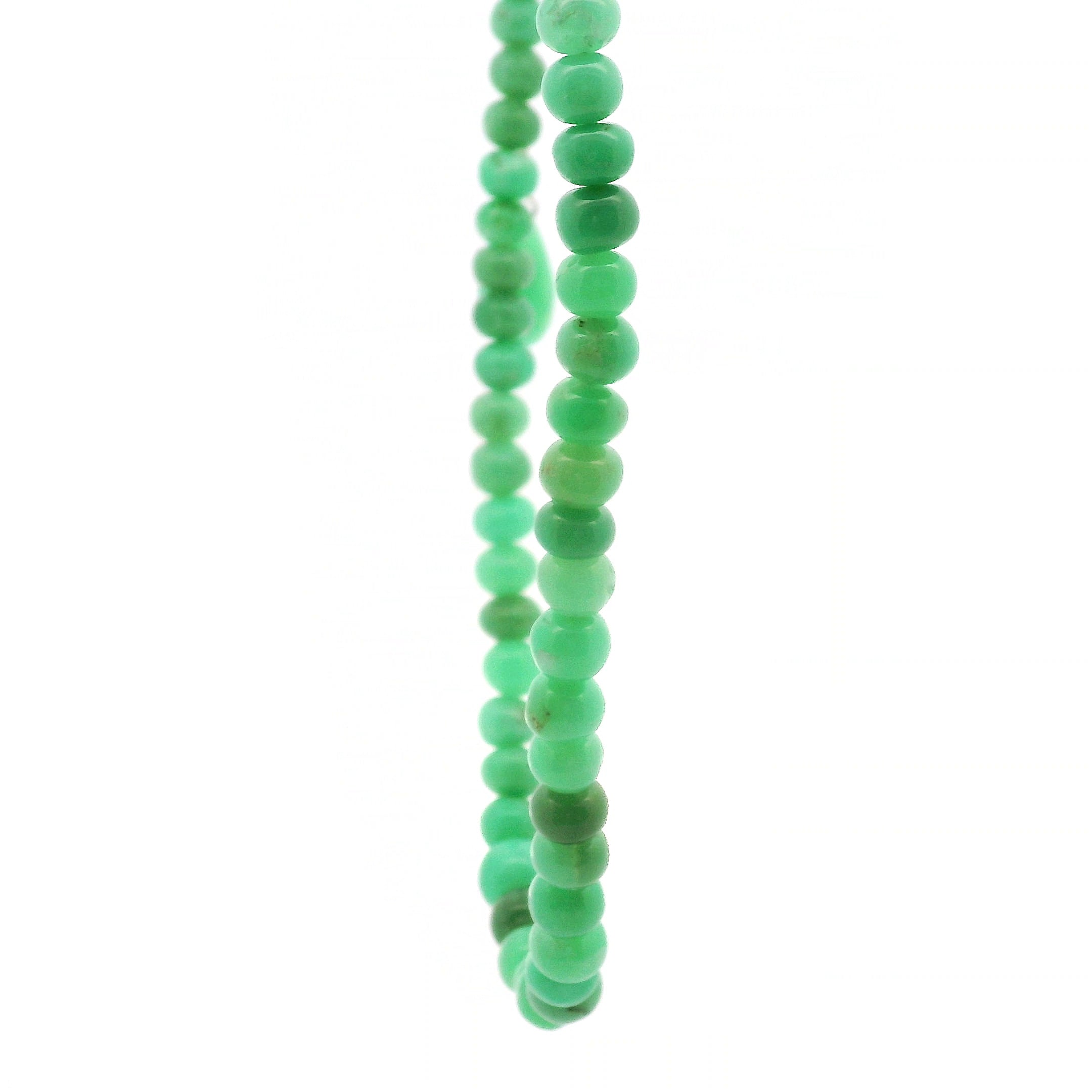 Chrysoprase Rondelle Necklace for Abundance, Love and Wealth