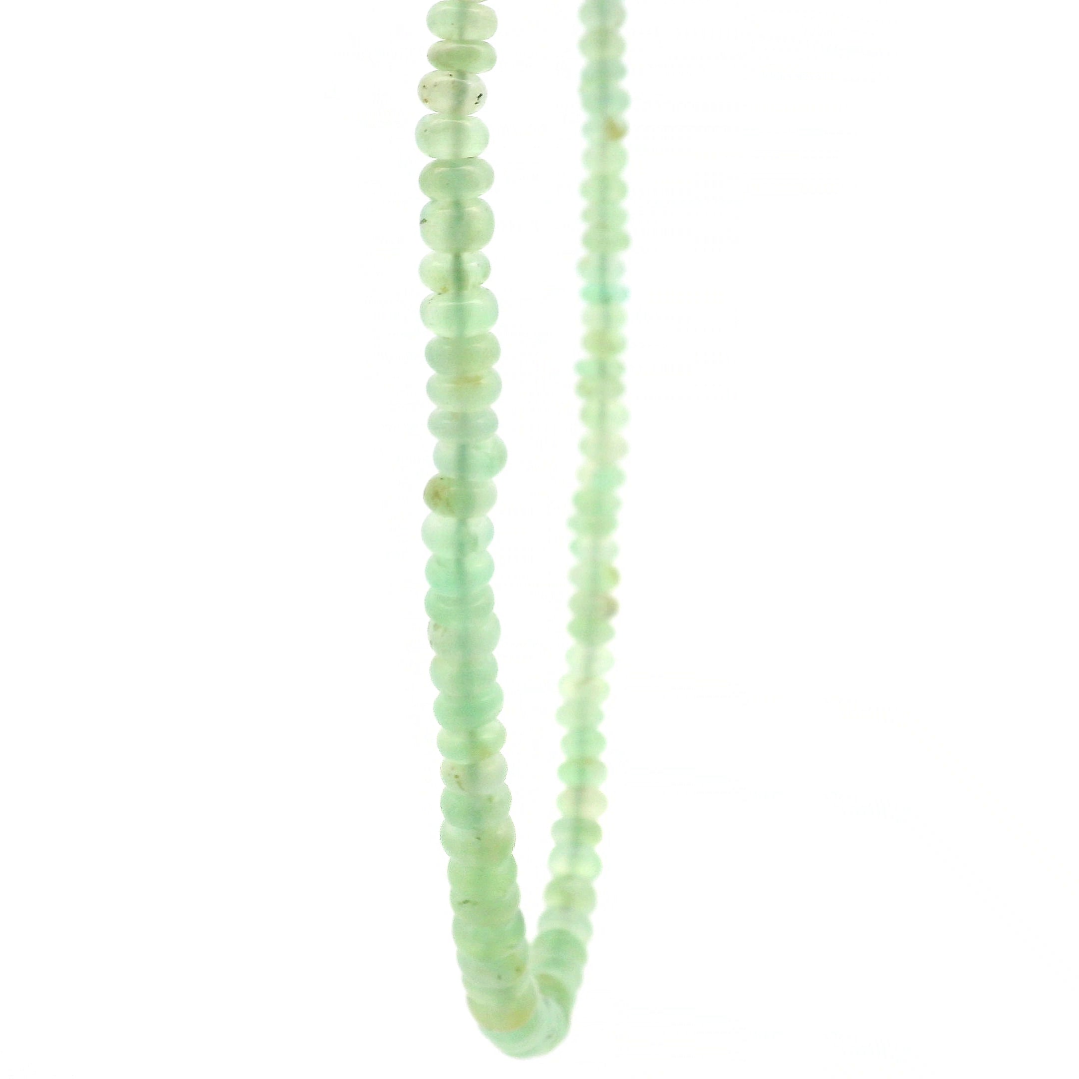 Chrysoprase Rondelle Necklace for Abundance, Love and Wealth