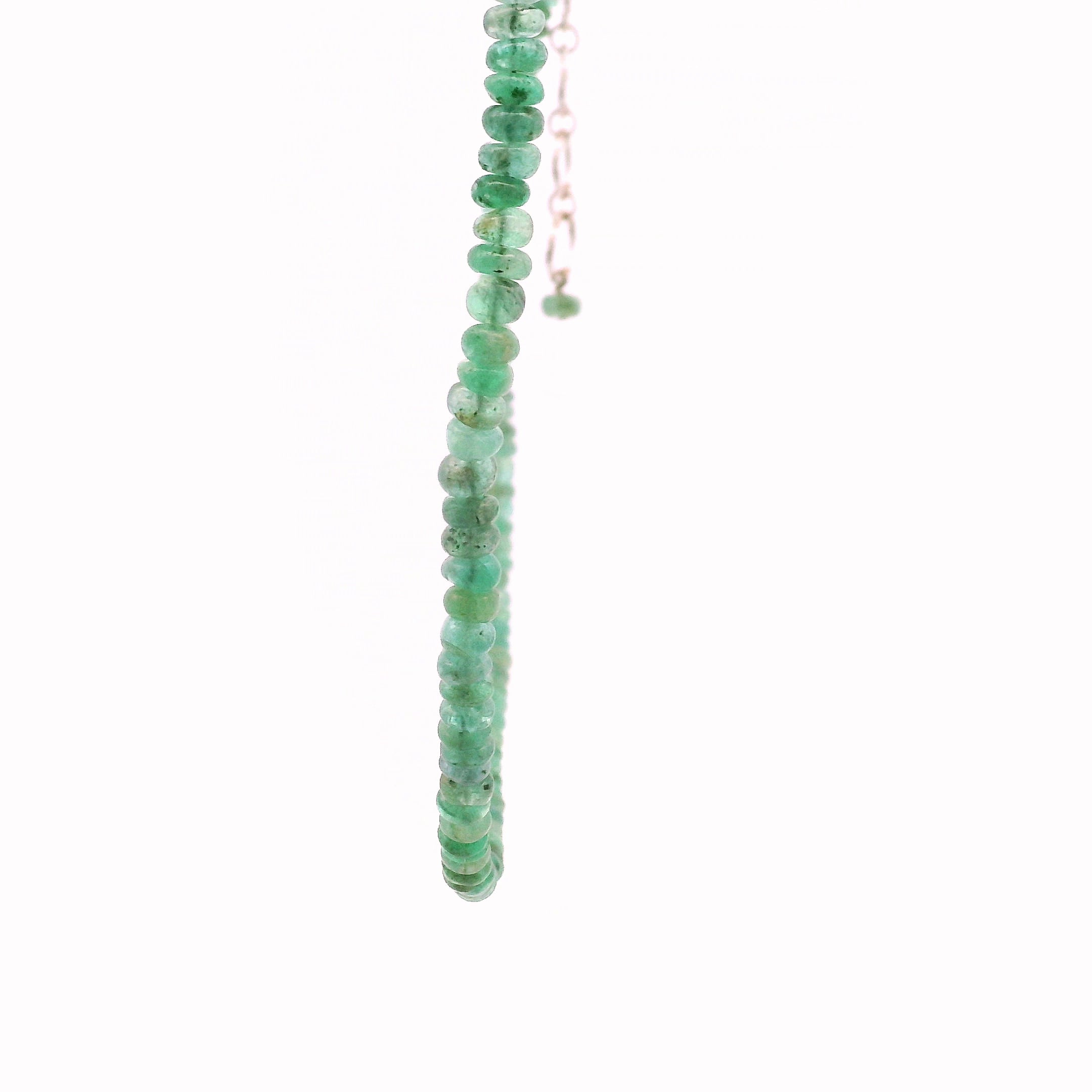 Emerald Rondelle Necklace for Abundance, Love and Wealth