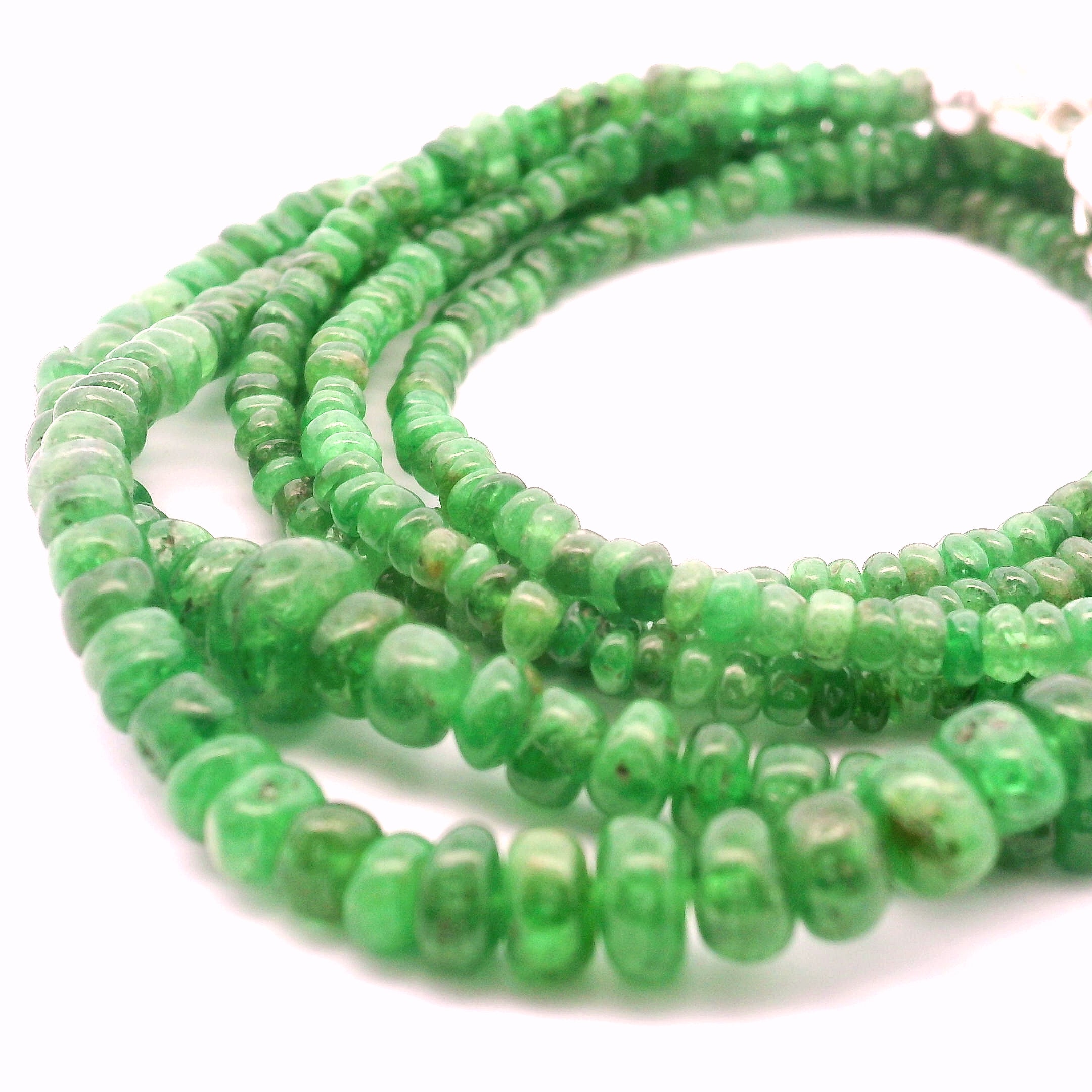 Tsavorite Rondelle Necklace for Compassion & Loyalty