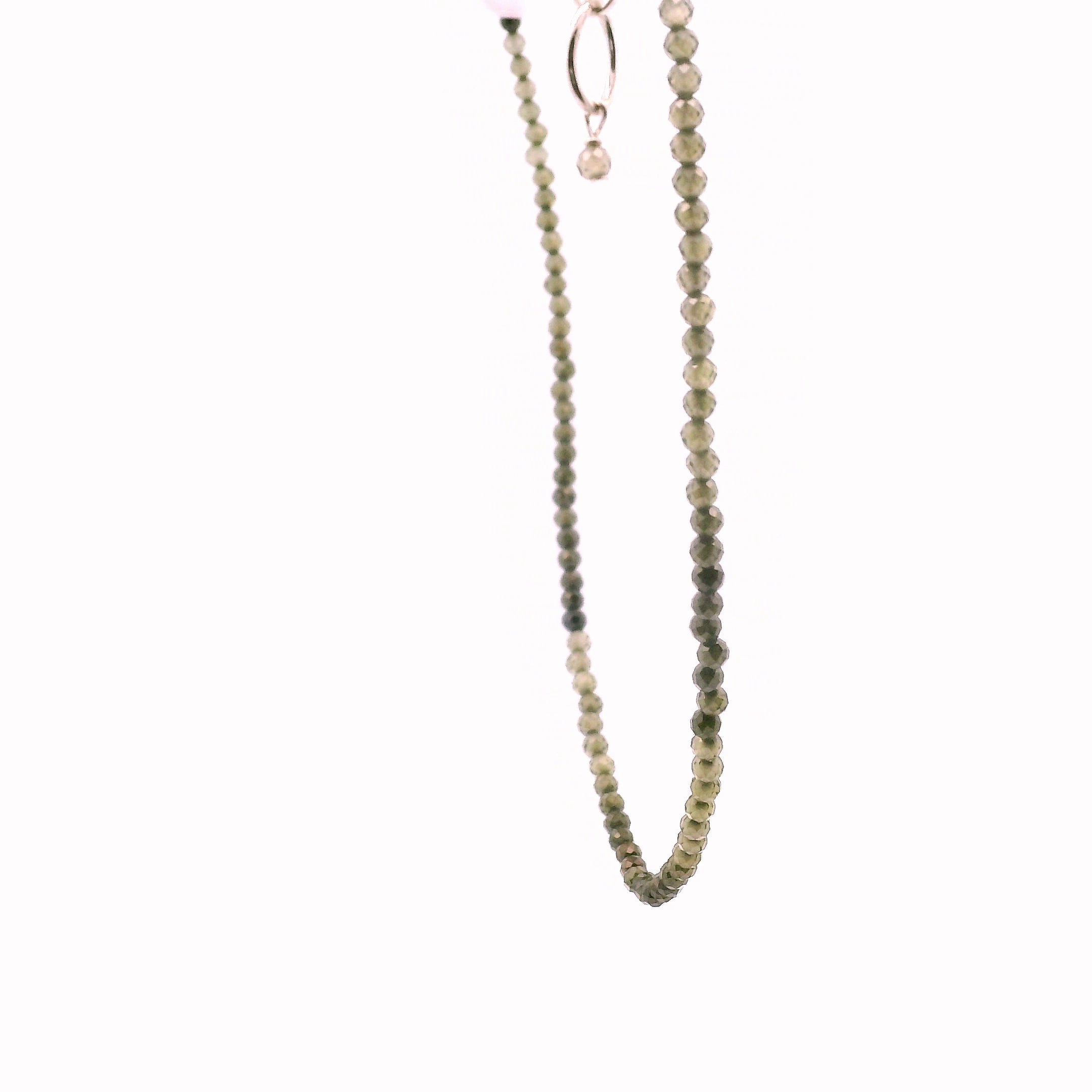 Green Zircon Micro Faceted Necklace for Organization and Transformation
