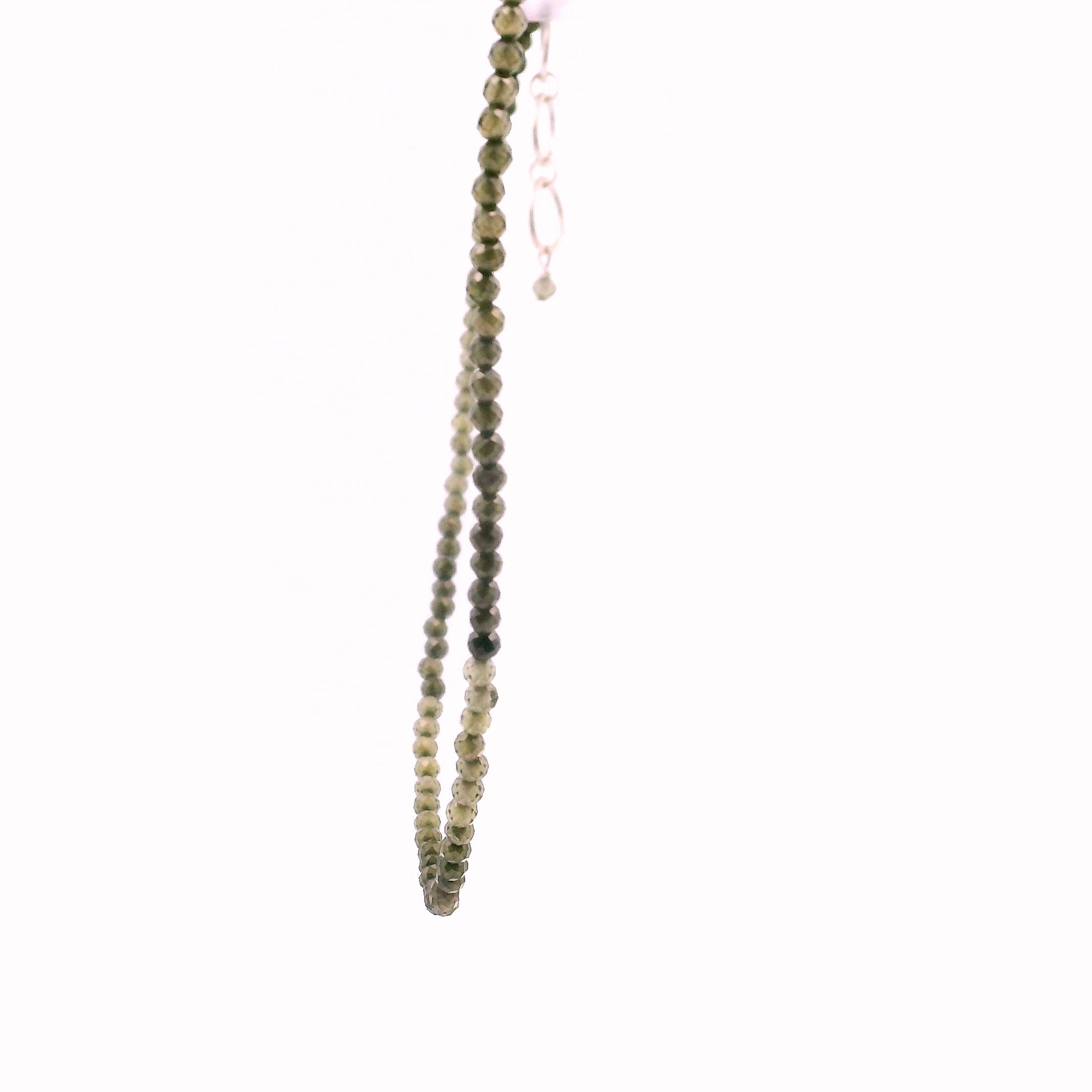 Green Zircon Micro Faceted Necklace for Organization and Transformation