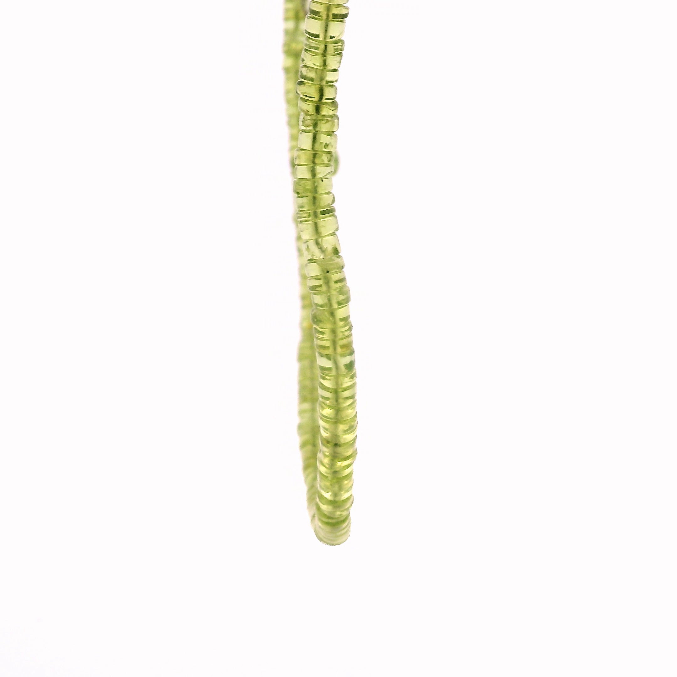 Peridot Heishi Necklace for Luck, Prosperity & Protection