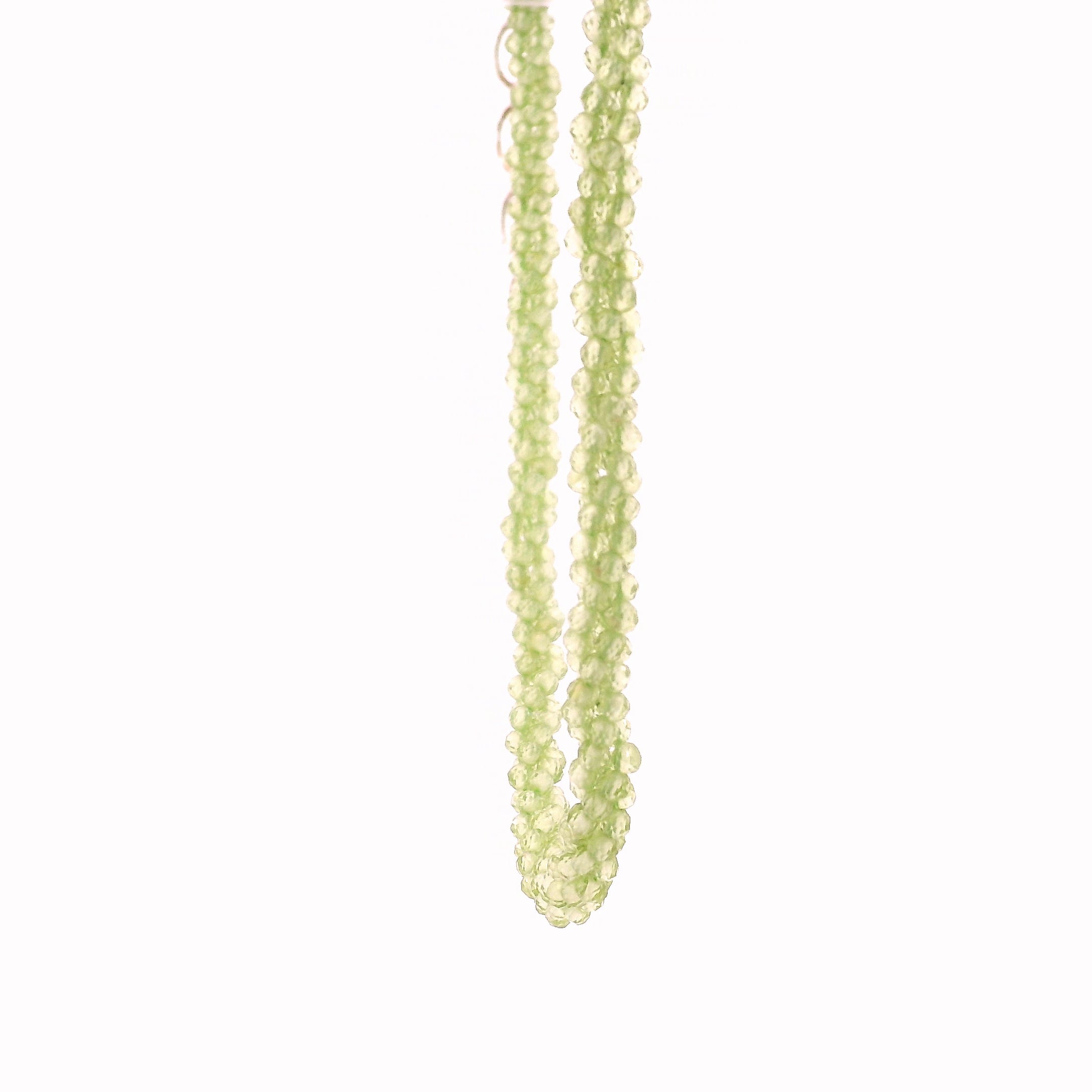 Peridot Braided Micro Faceted Necklace for Luck, Prosperity & Protection