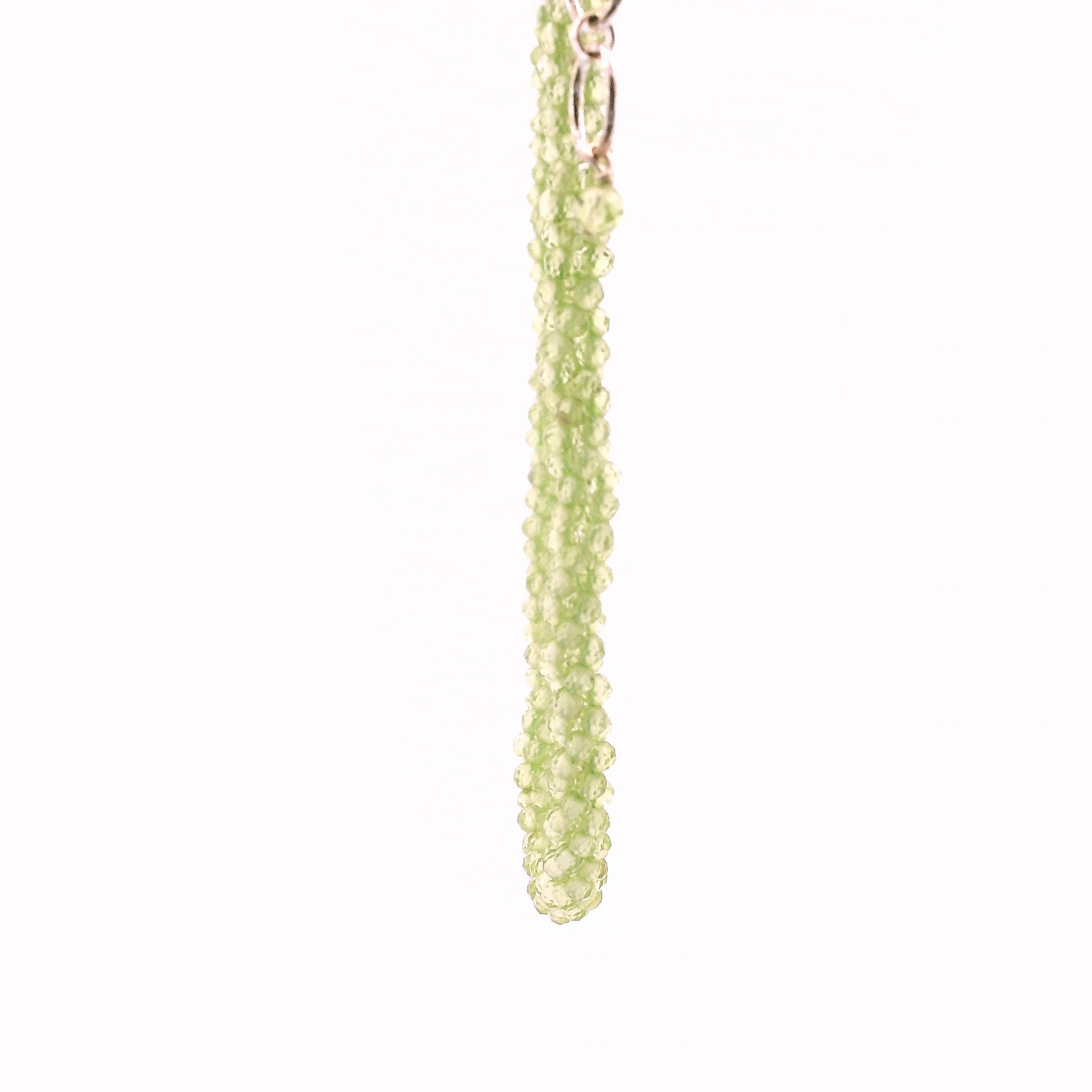 Peridot Braided Micro Faceted Necklace for Luck, Prosperity & Protection