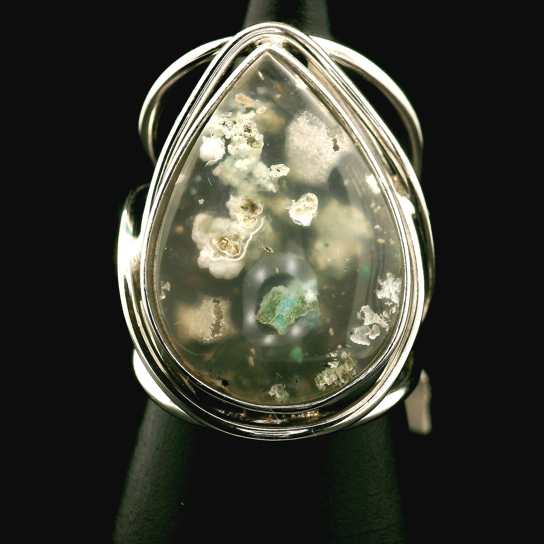 Gem Silica XL Cuff Ring .925 Silver for Empowerment, Harmony and Truth