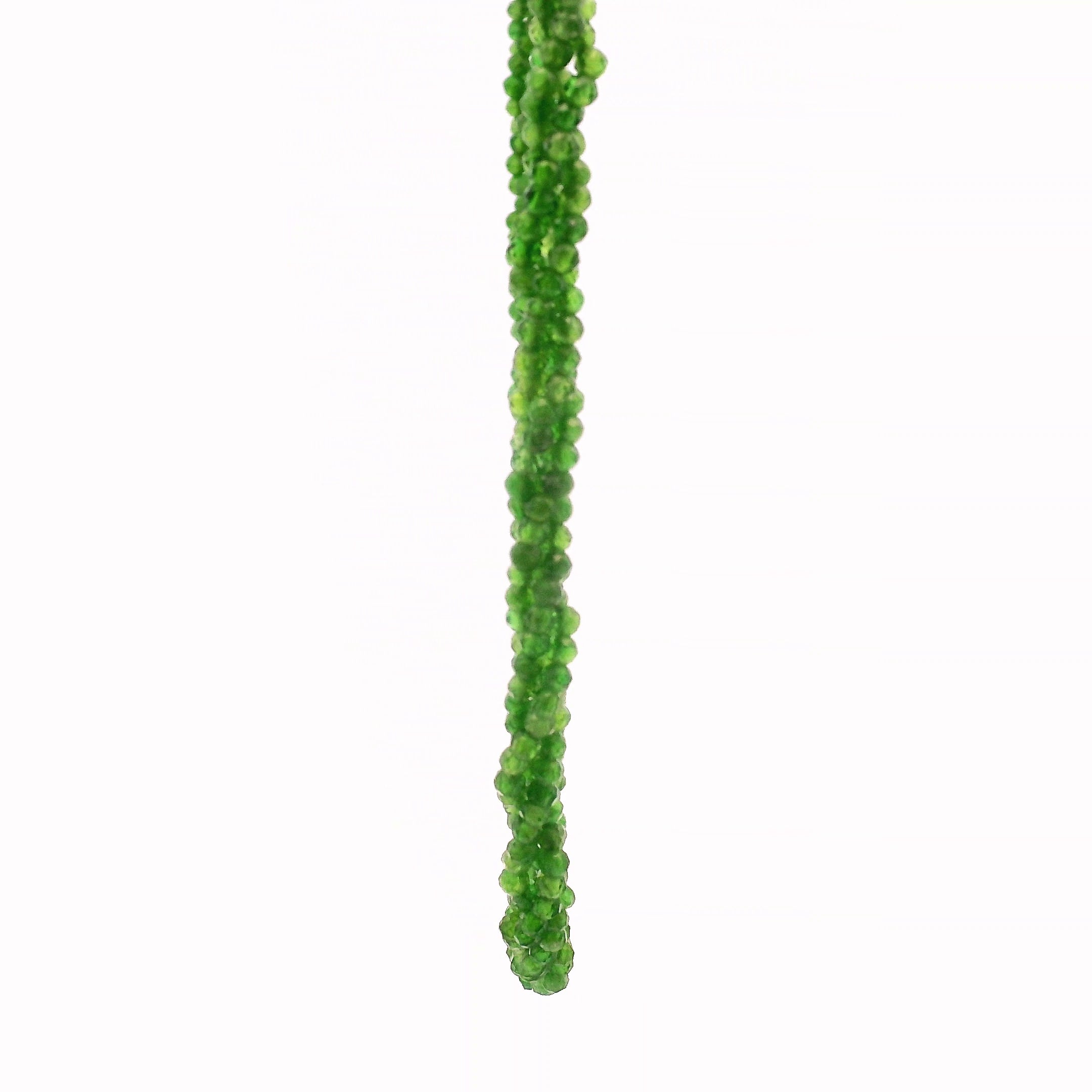 Chrome Diopside Braided Micro Faceted Necklace for Emotional Healing and Forgiveness