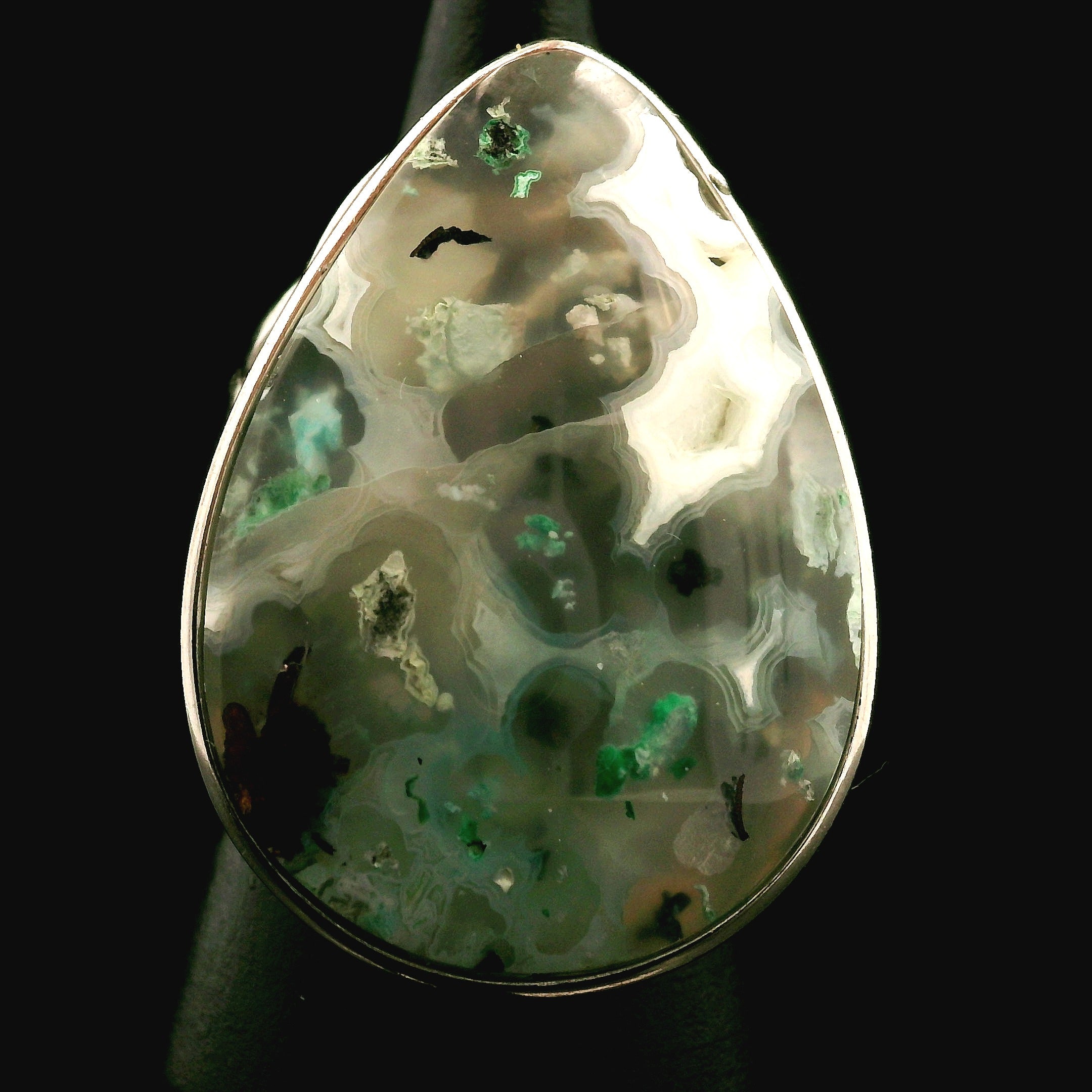 Gem Silica XL Cuff Ring .925 Silver for Empowerment, Harmony and Truth