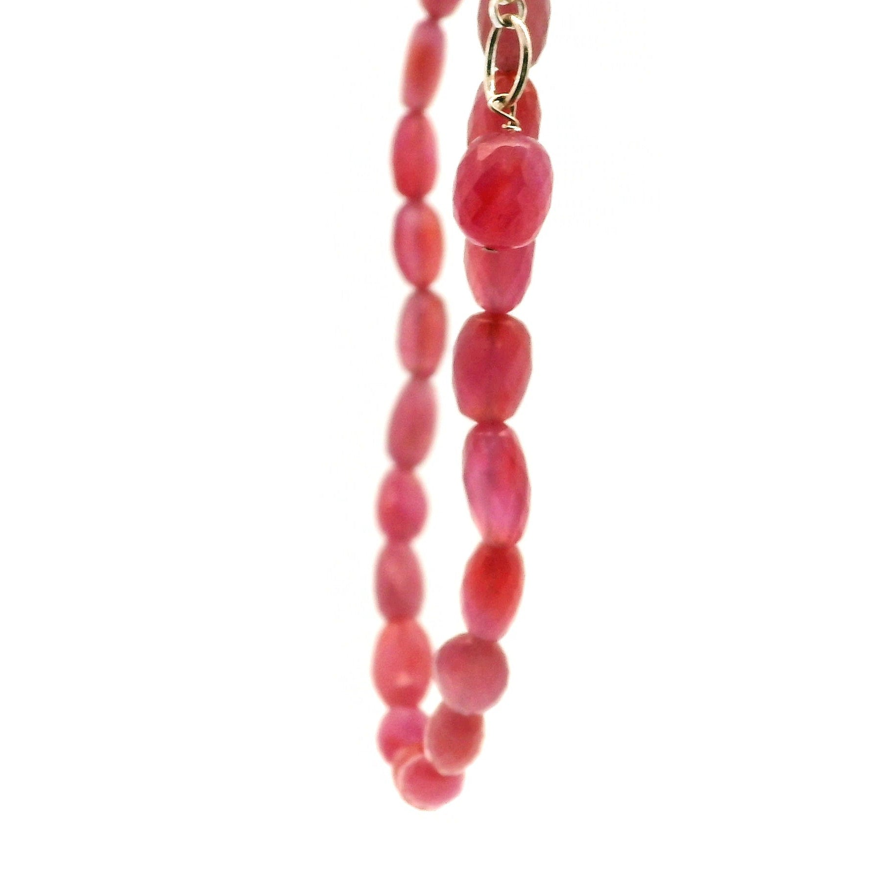 Ruby Oval Faceted Necklace for Supporting Flow of Energy & Enlightenment for Root Chakra