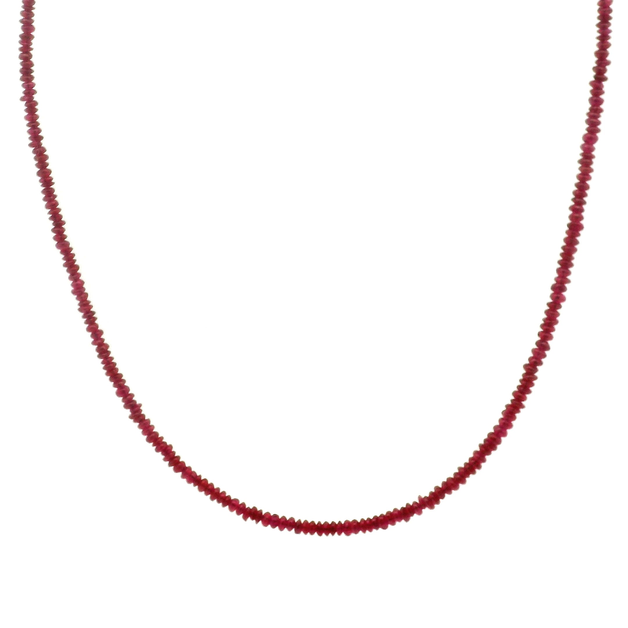 Ruby Mini Faceted Necklace for Supporting Flow of Energy & Enlightenment for Root Chakra