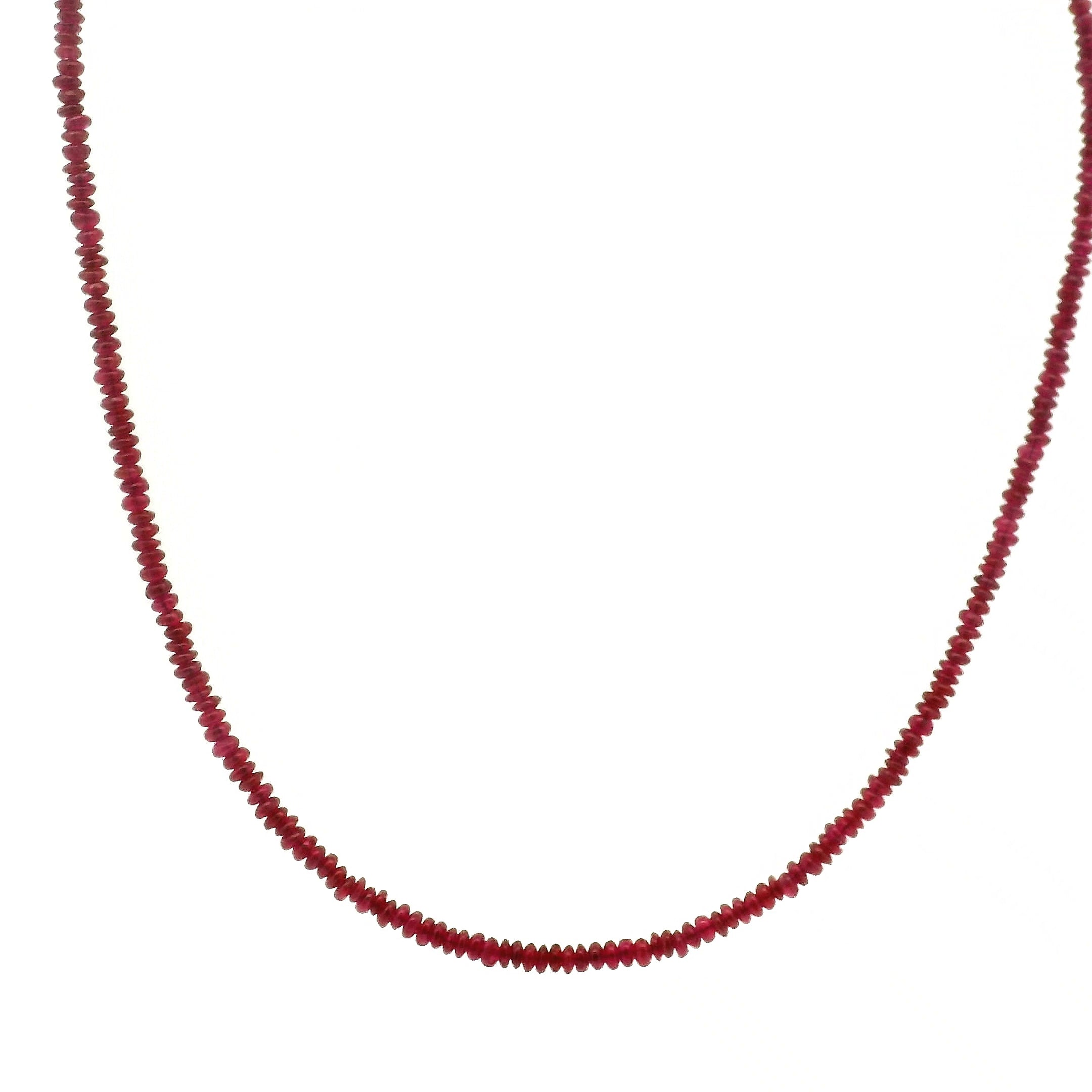 Ruby Mini Faceted Necklace for Supporting Flow of Energy & Enlightenment for Root Chakra
