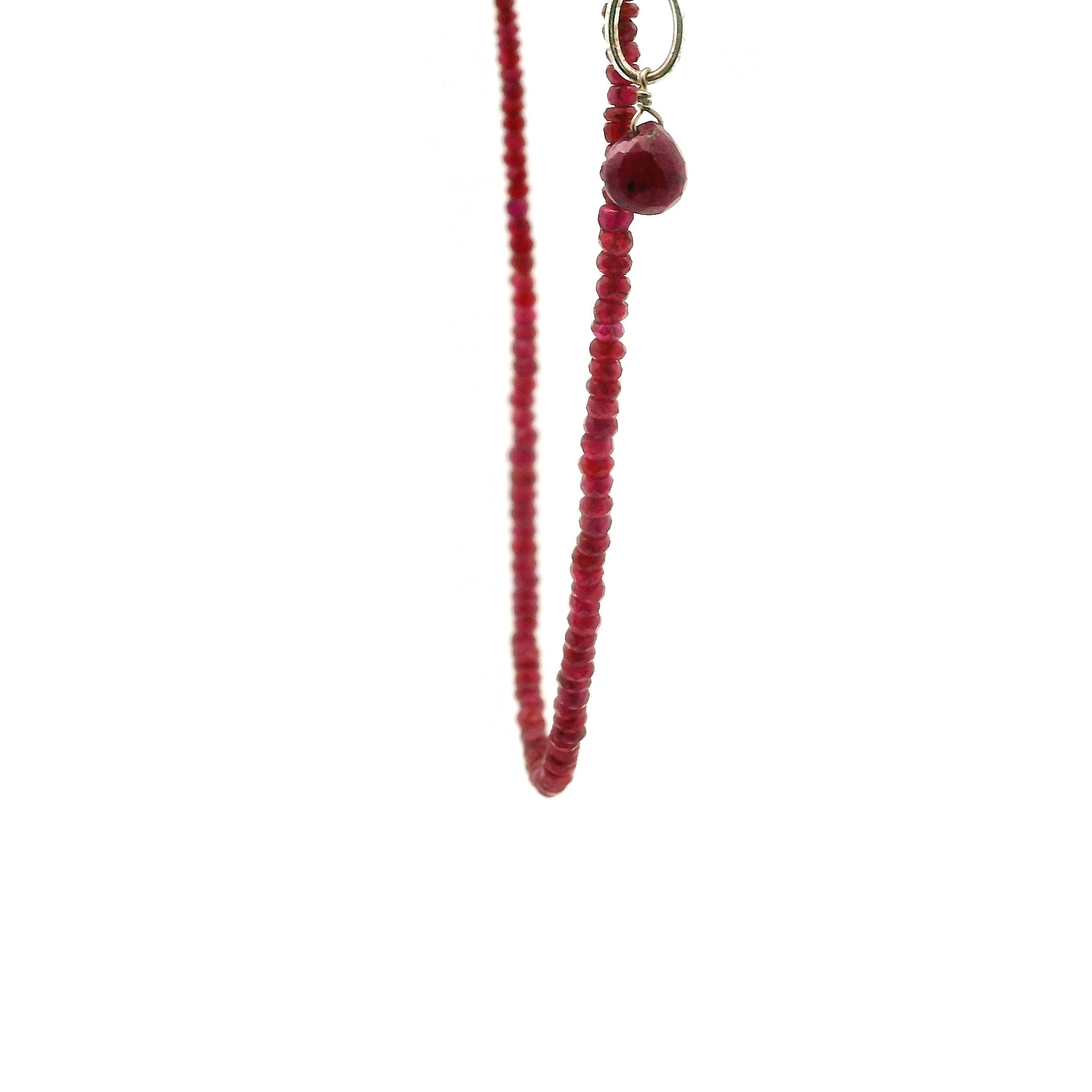 Ruby Mini Faceted Necklace for Supporting Flow of Energy & Enlightenment for Root Chakra
