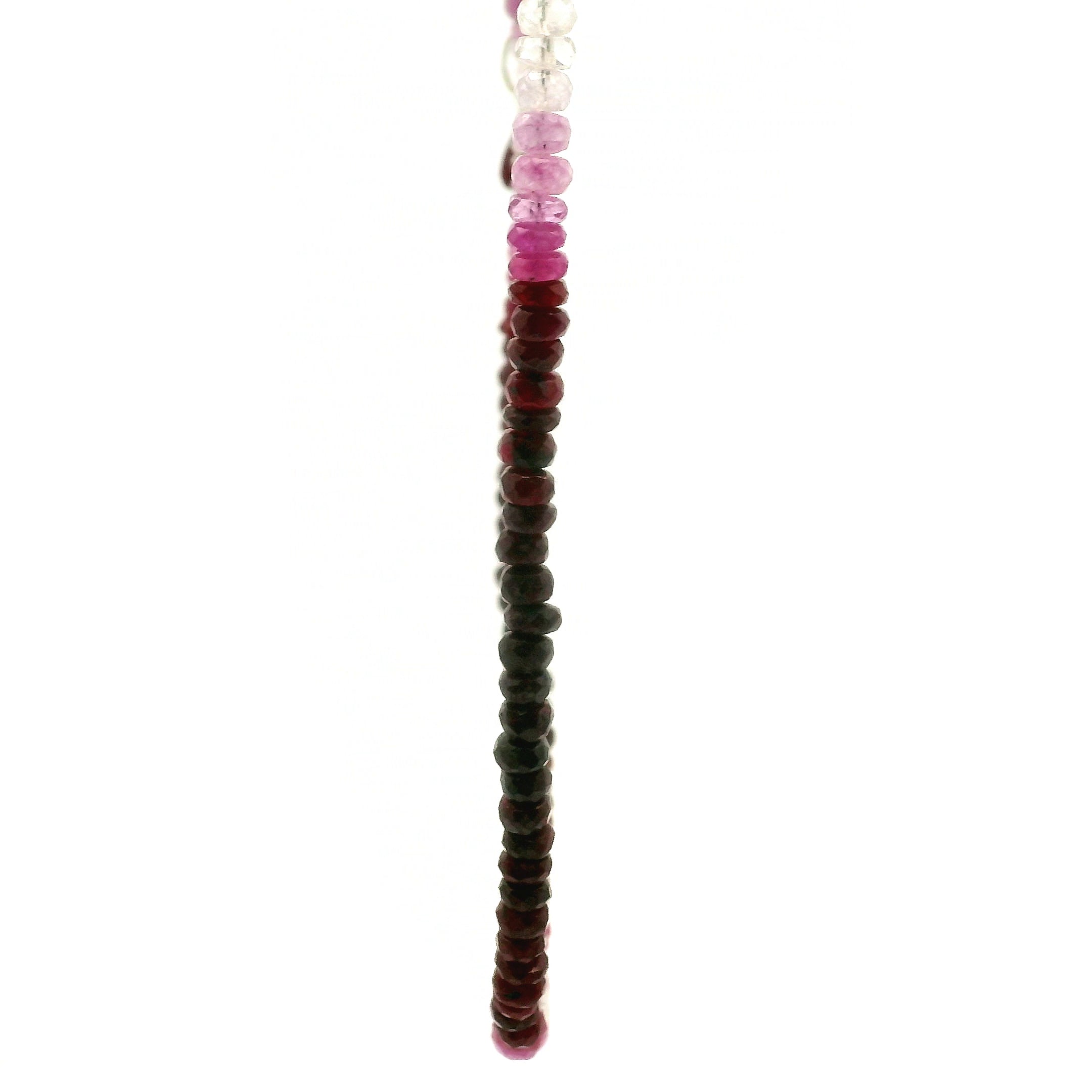 Ruby & Sapphire Faceted Rondelle Necklace for Enhancing Learning, Mental Strength & Supporting Life Force Energy