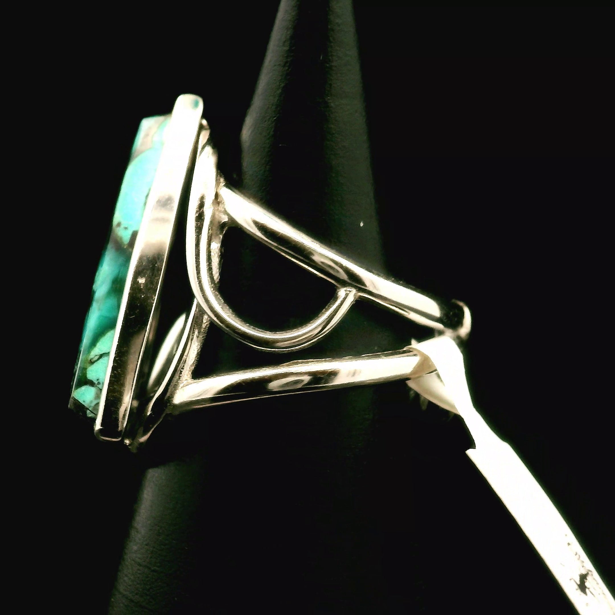 Gem Silica XL Cuff Ring .925 Silver for Empowerment, Harmony and Truth