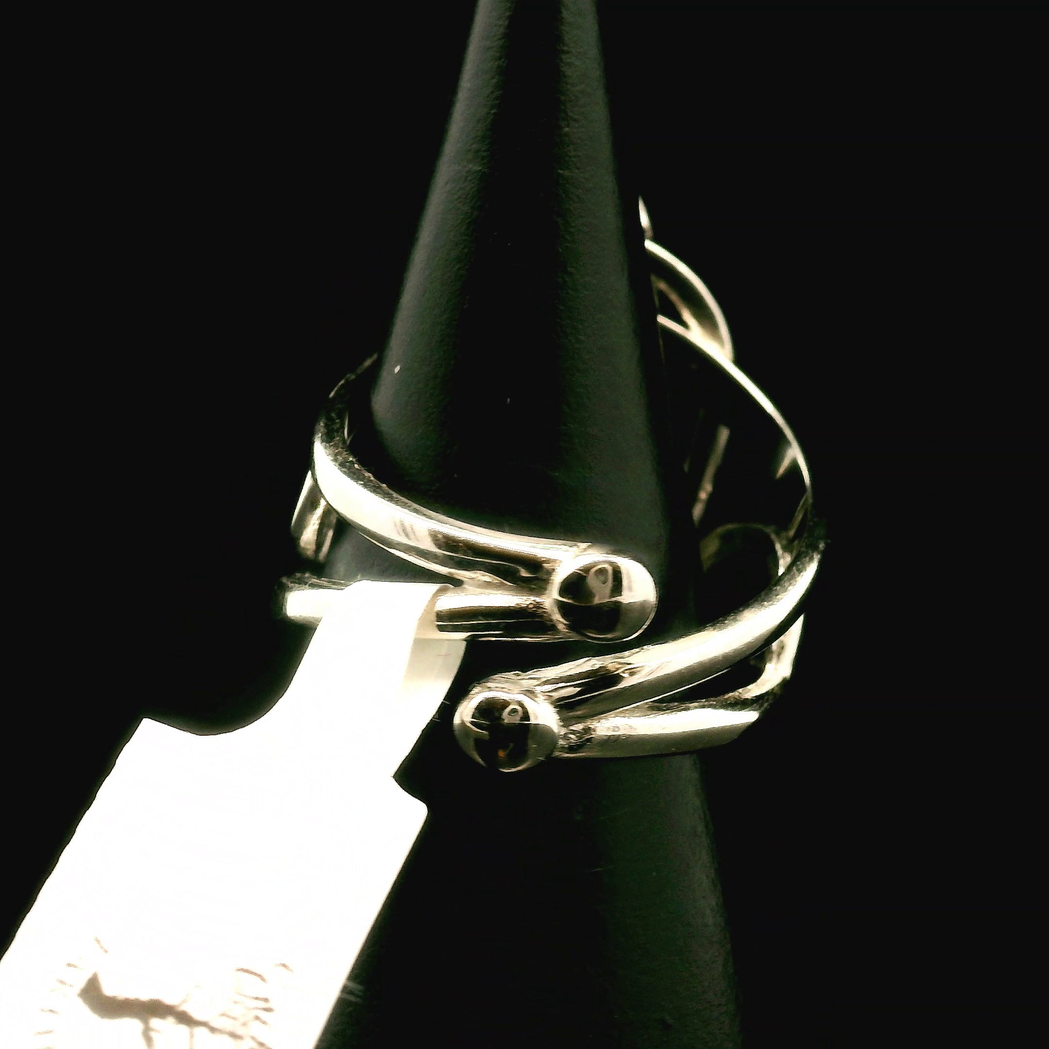 Gem Silica XL Cuff Ring .925 Silver for Empowerment, Harmony and Truth