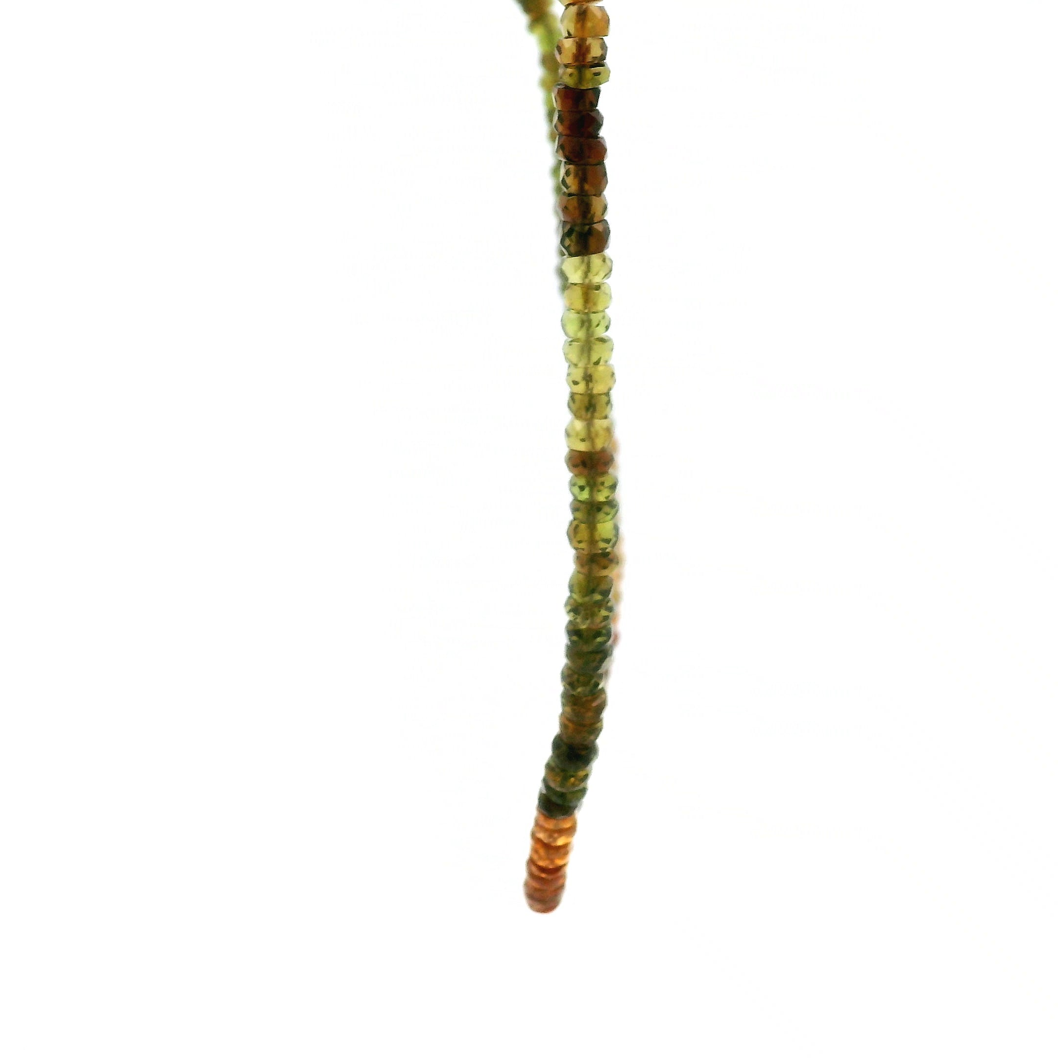 Earthy Multi Tourmaline Faceted Rondelle Necklace 925 Silver for Harmony, Flow and Strength