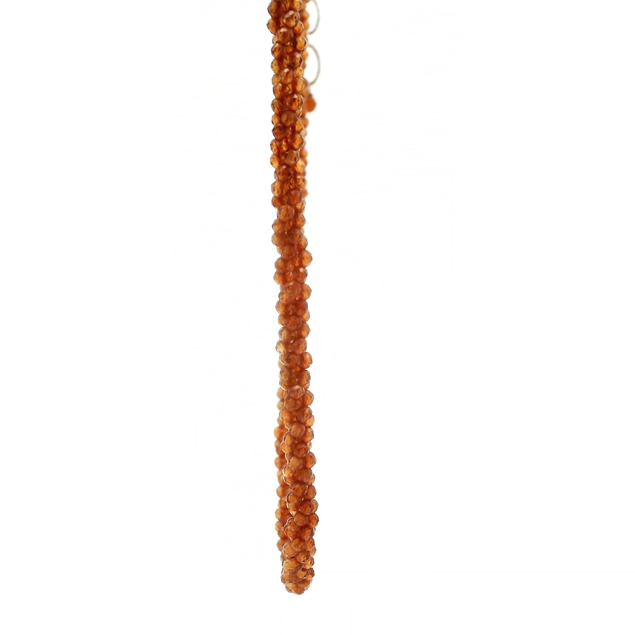 Hessonite Garnet Braided Micro Faceted Necklace for Manifesting Love and Success in your Career, Protection and Wealth