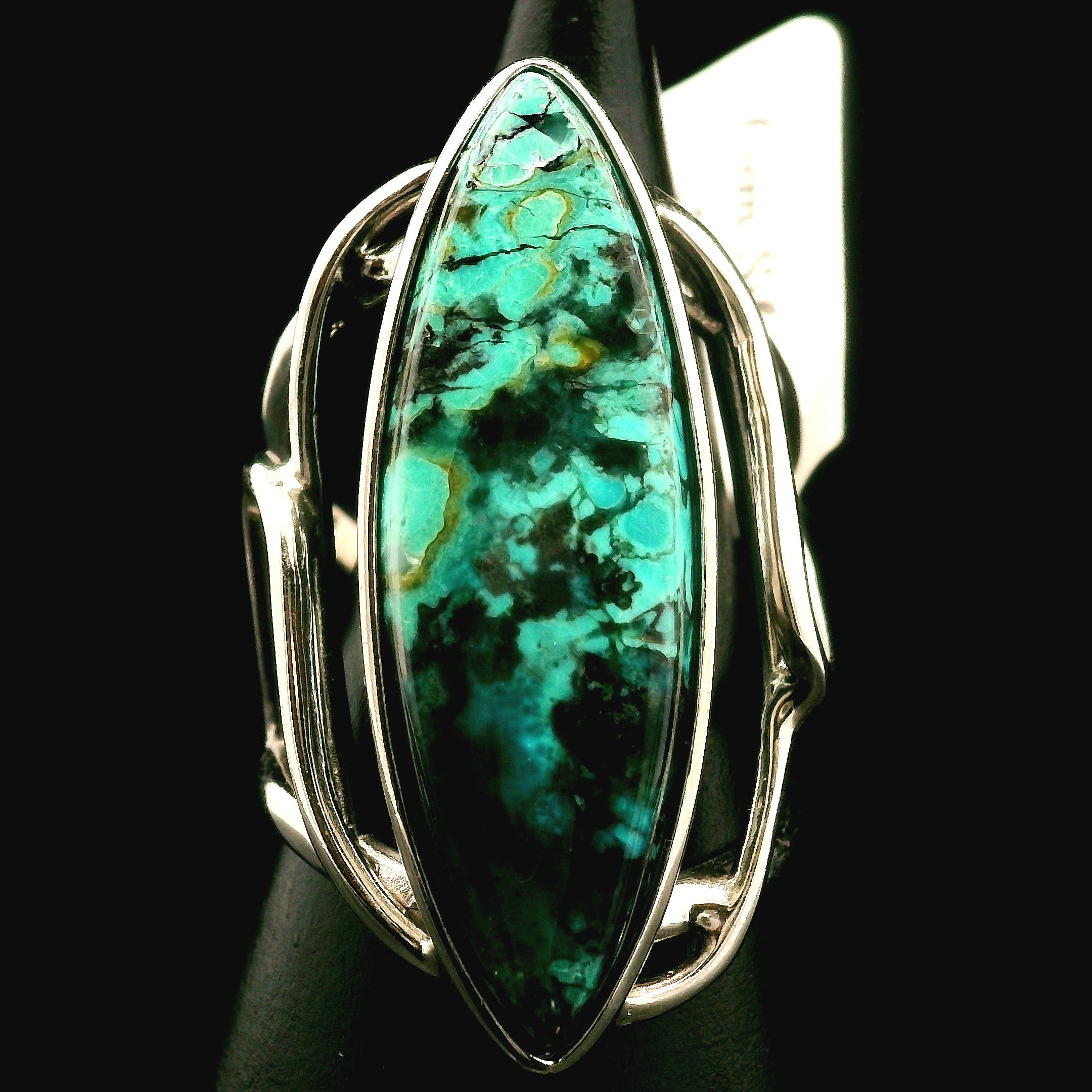 Gem Silica XL Cuff Ring .925 Silver for Empowerment, Harmony and Truth