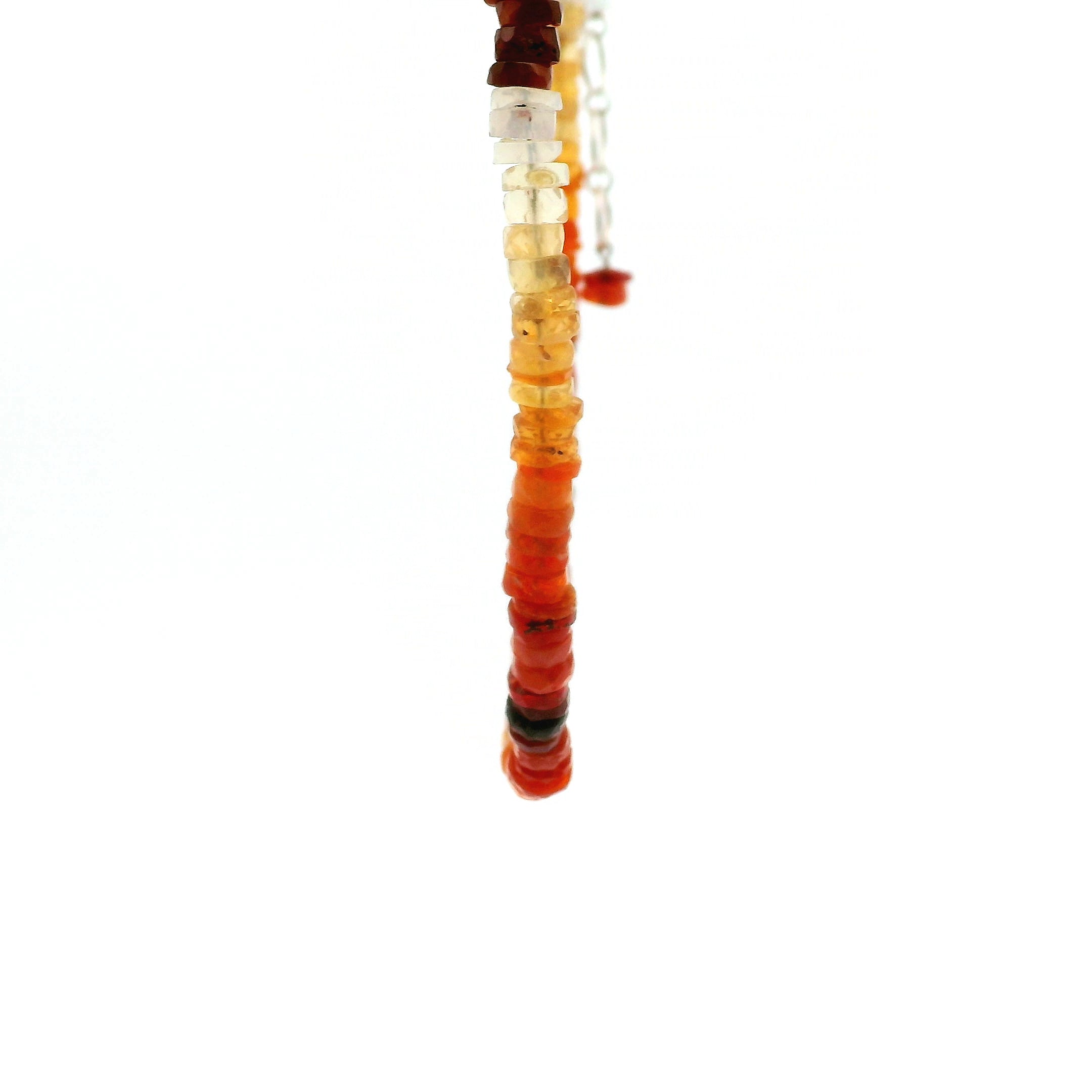 Fire Opal Heishi Necklace for Intimacy and Passion in Relationships