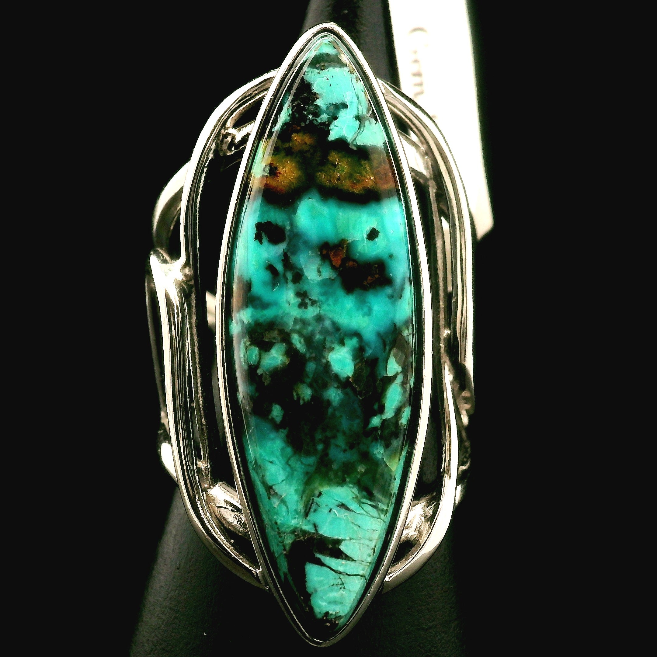 Gem Silica XL Cuff Ring .925 Silver for Empowerment, Harmony and Truth