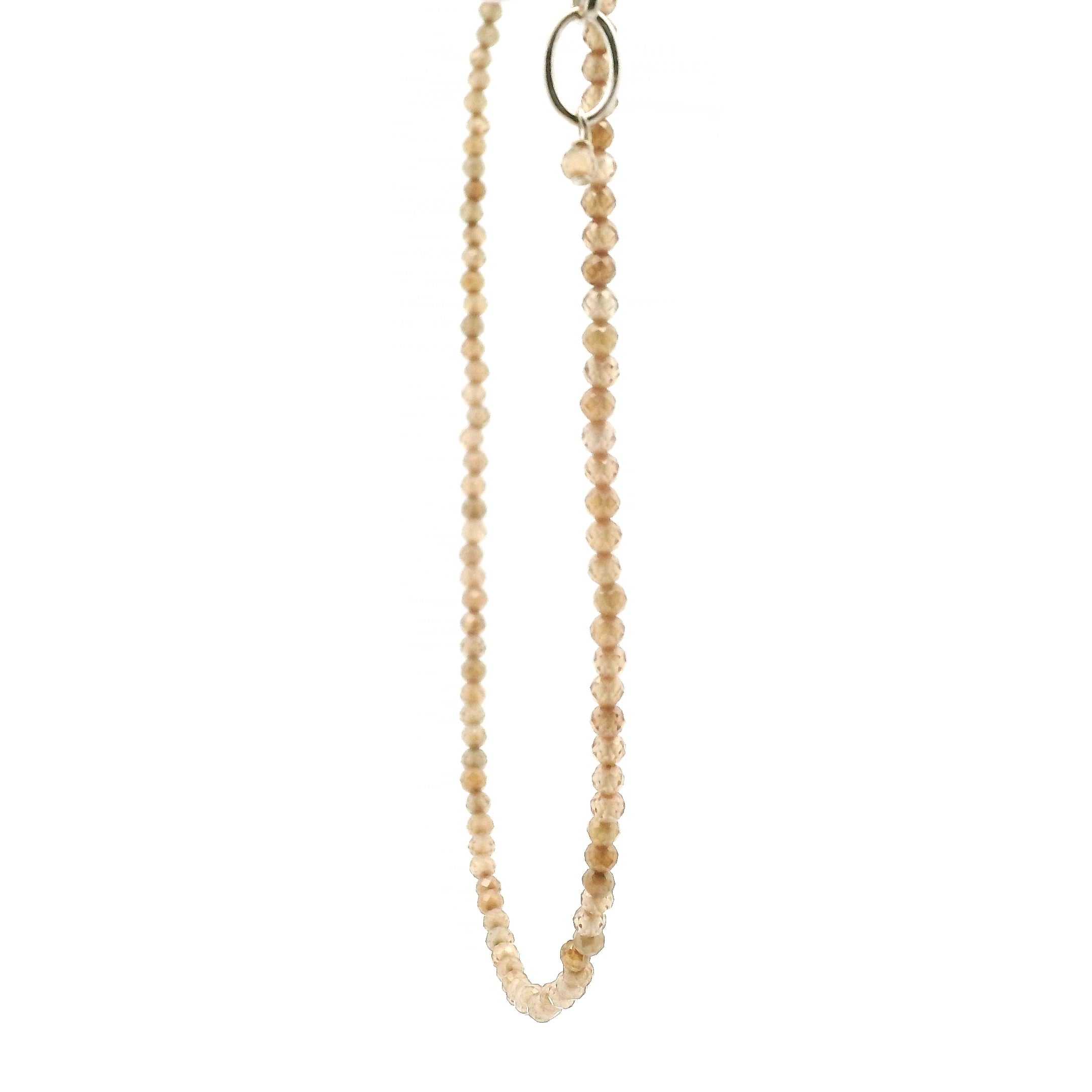 Peach Zircon Micro Faceted Necklace for Organization and Transformation