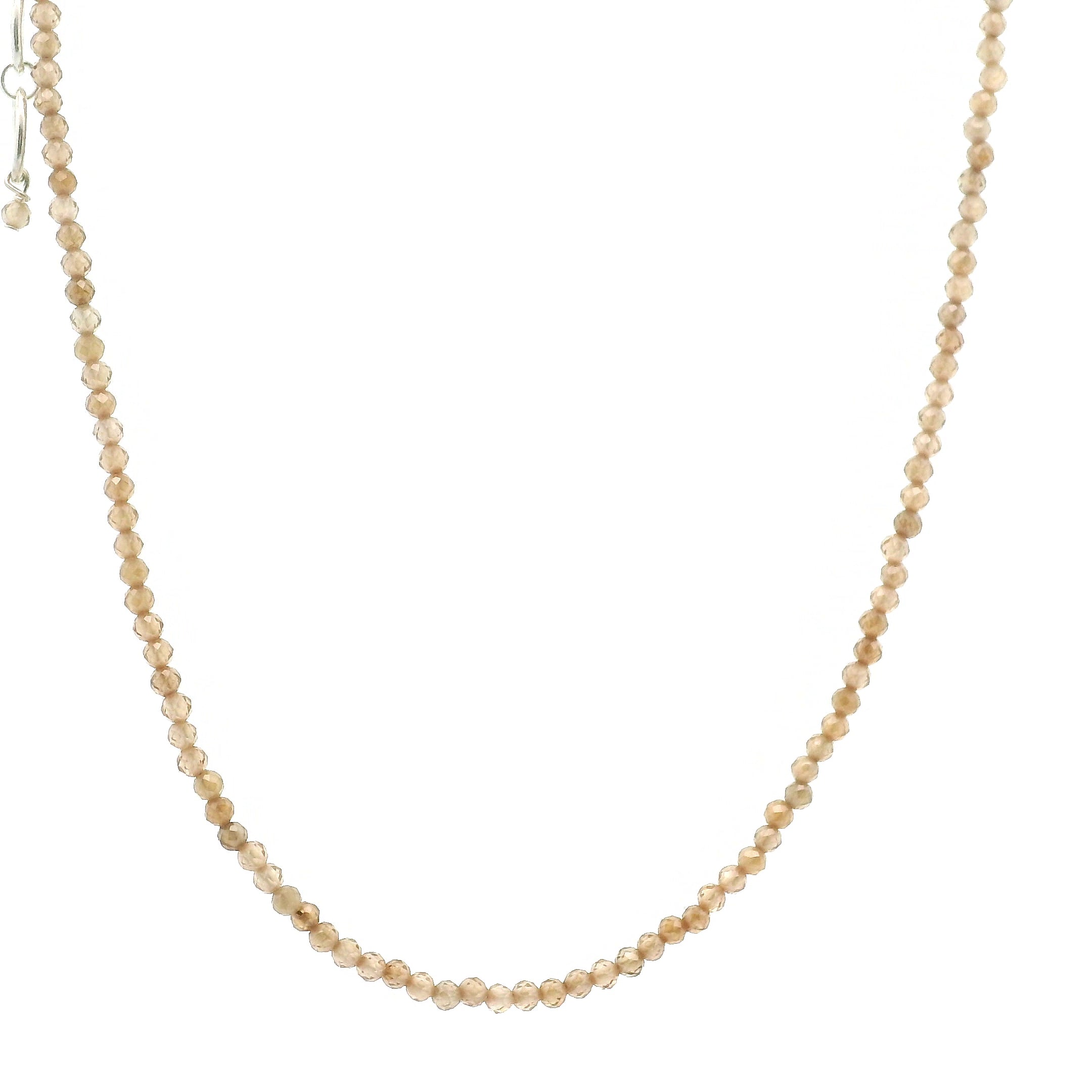 Peach Zircon Micro Faceted Necklace for Organization and Transformation