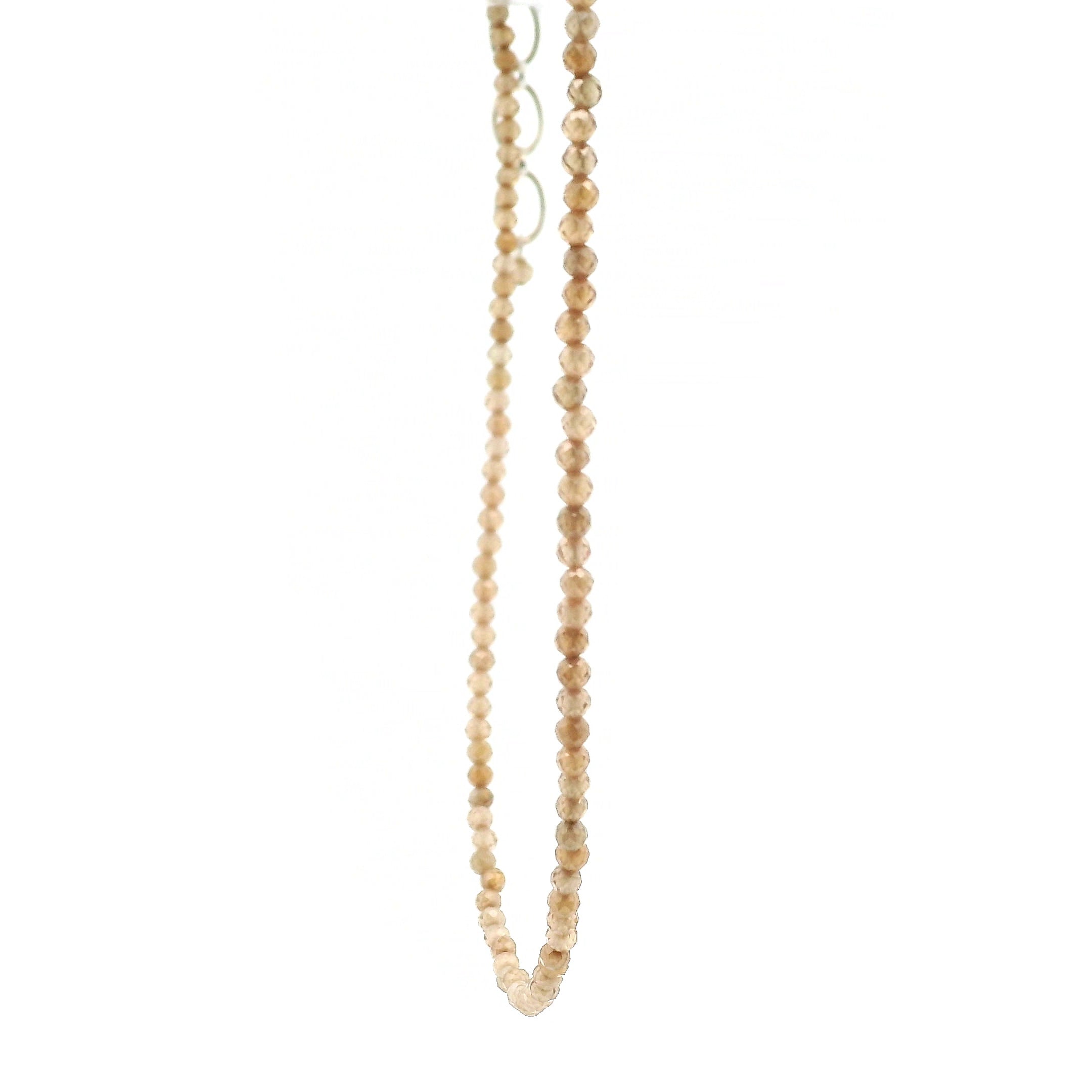 Peach Zircon Micro Faceted Necklace for Organization and Transformation