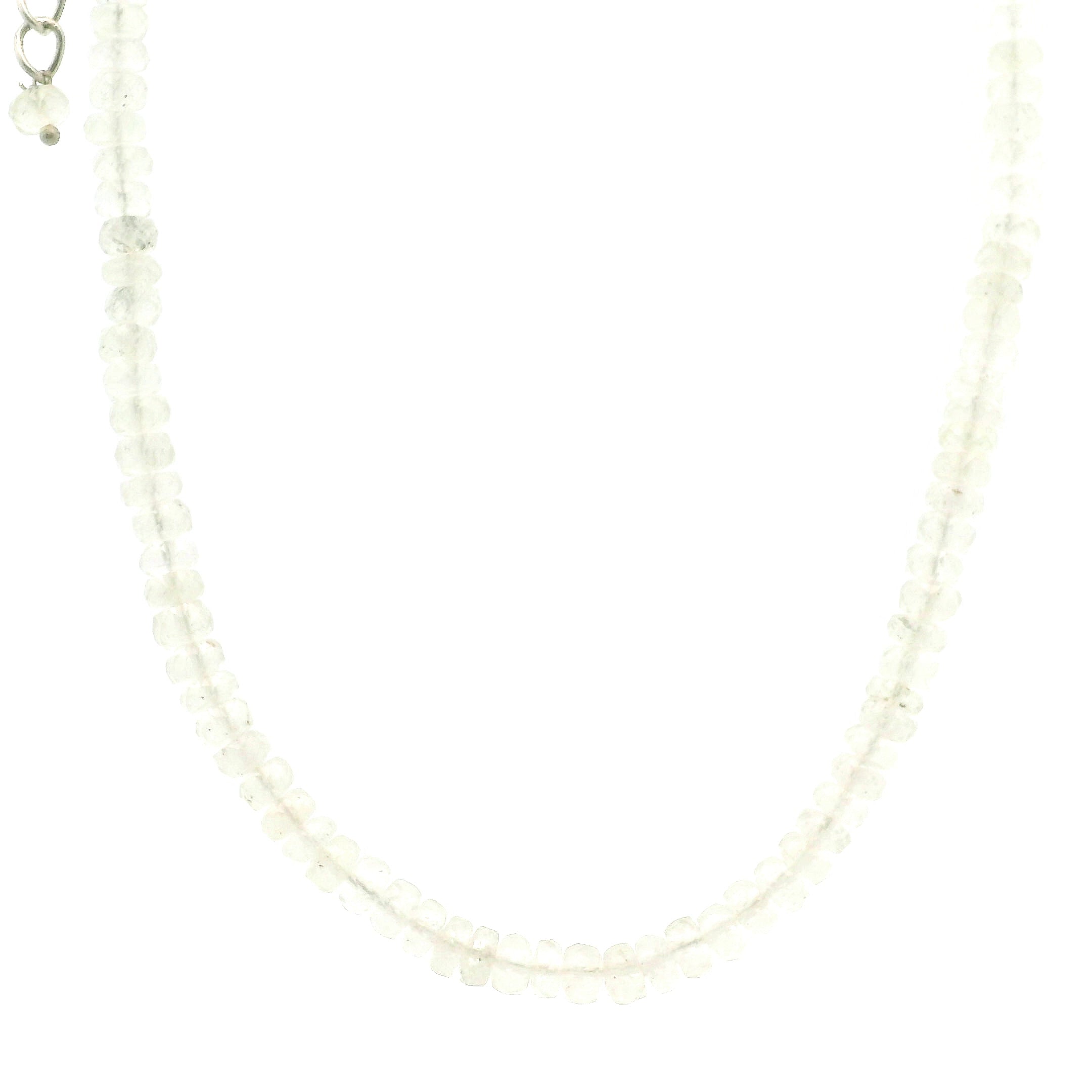 Libyan Desert Glass Faceted Rondelle Necklace 925 Silver for Confidence, Manifestation and Personal Power