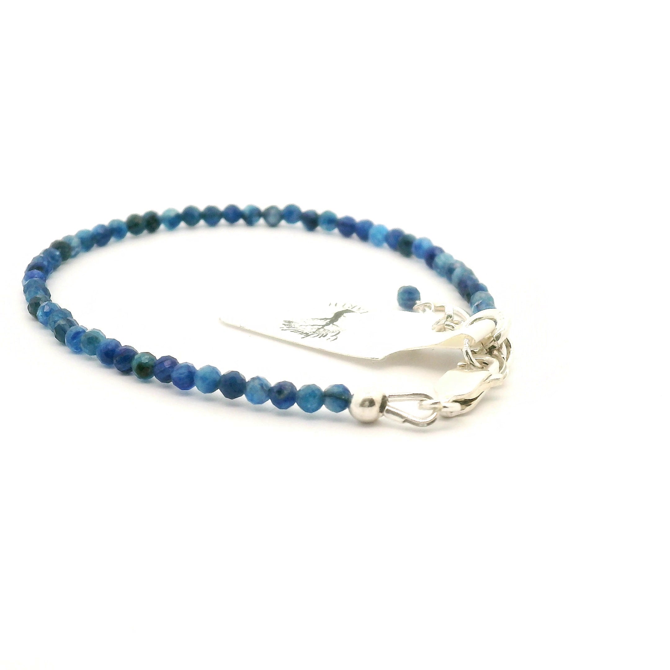 Kyanite Micro Faceted Bracelet 925 Silver for Divination and Wisdom