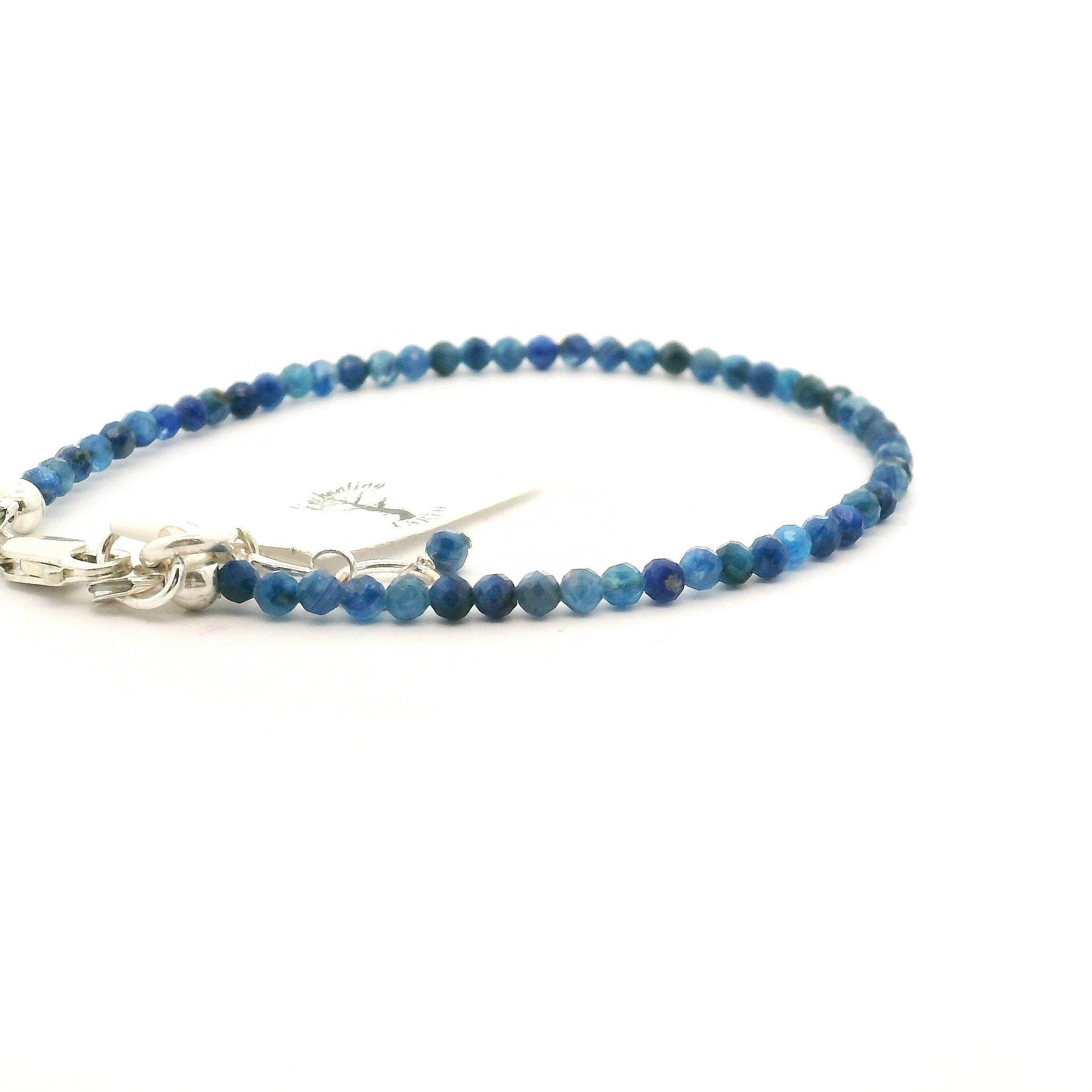 Kyanite Micro Faceted Bracelet 925 Silver for Divination and Wisdom