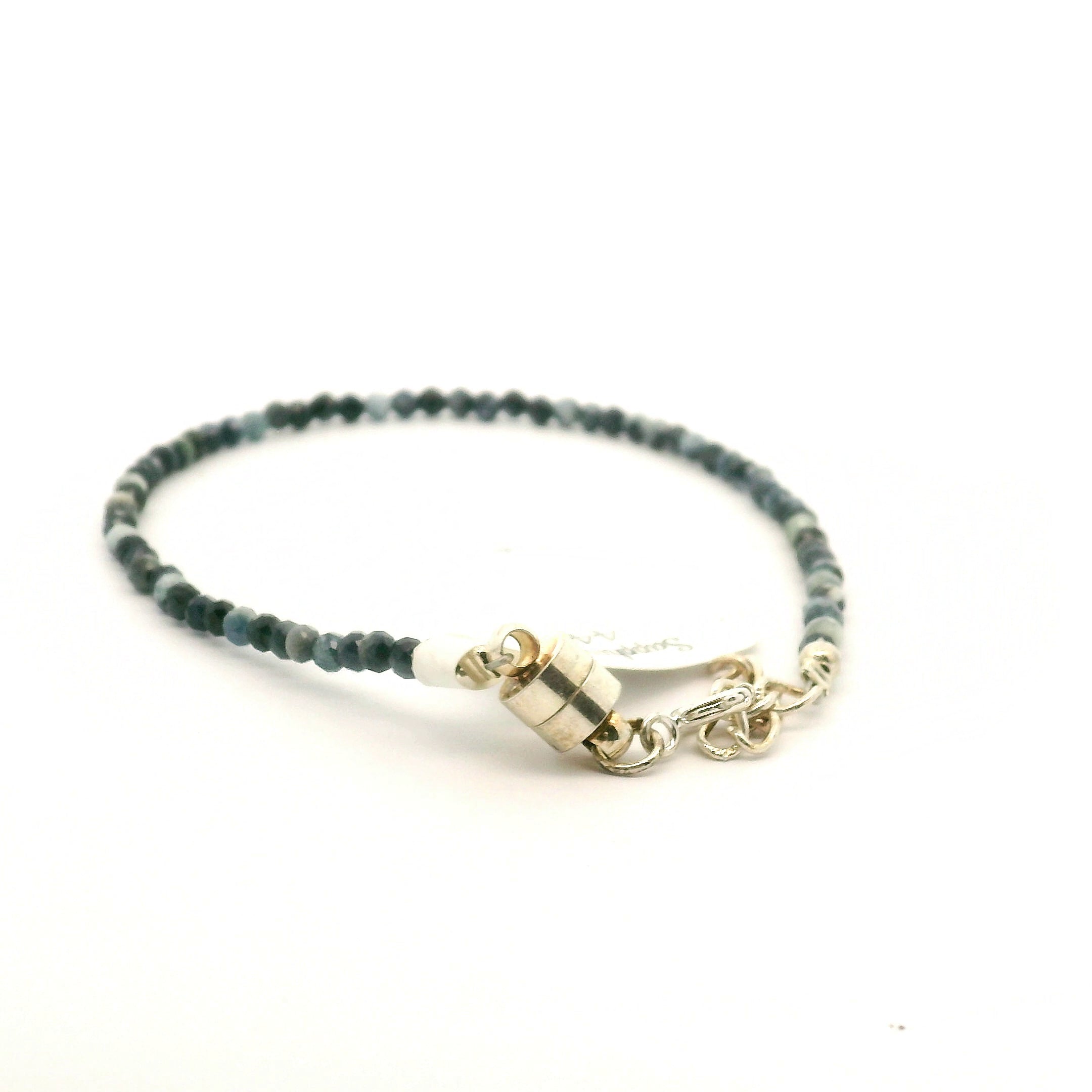 Sapphire Micro Faceted Bracelet 925 Silver for Psychic Abilities and Higher Knowledge