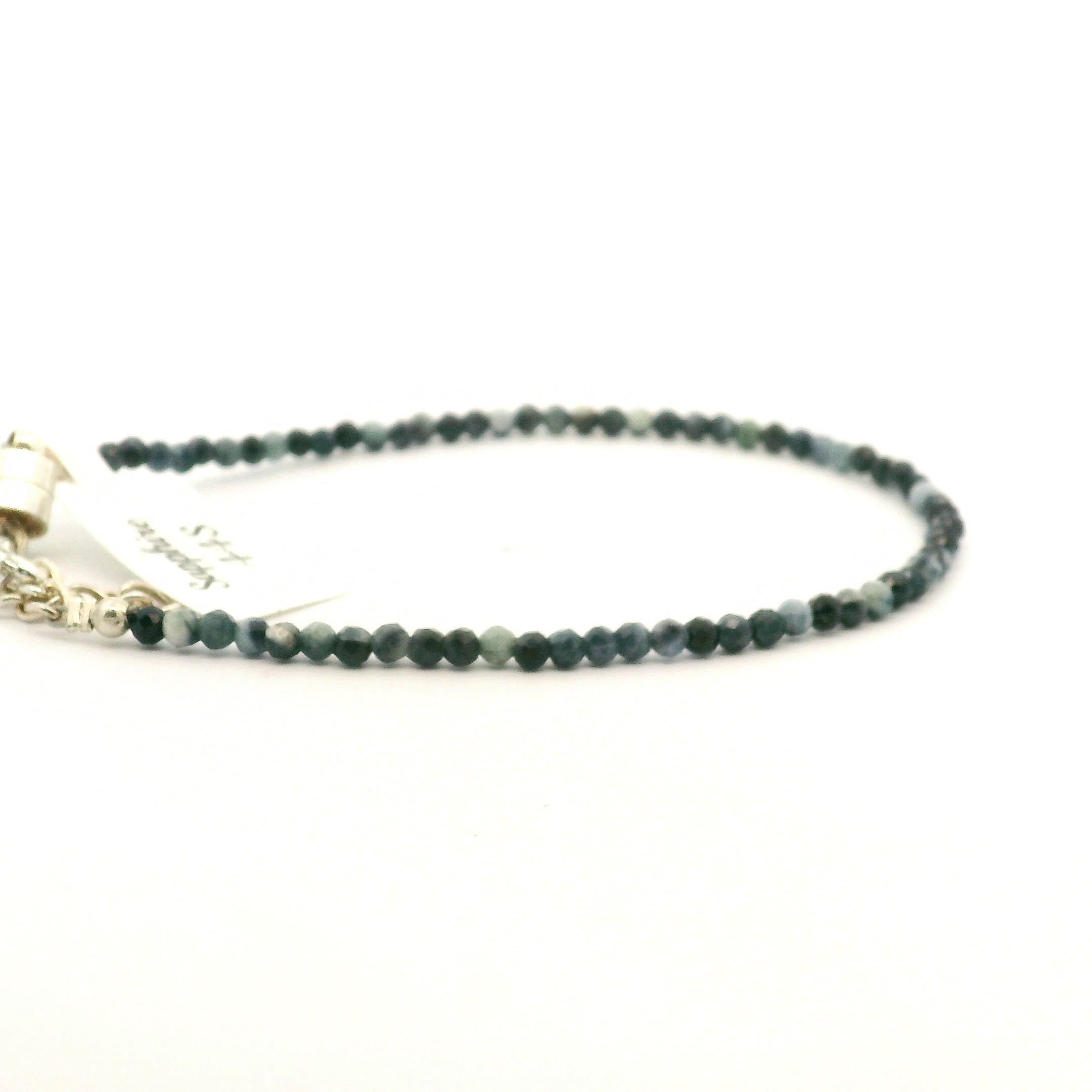 Sapphire Micro Faceted Bracelet 925 Silver for Psychic Abilities and Higher Knowledge