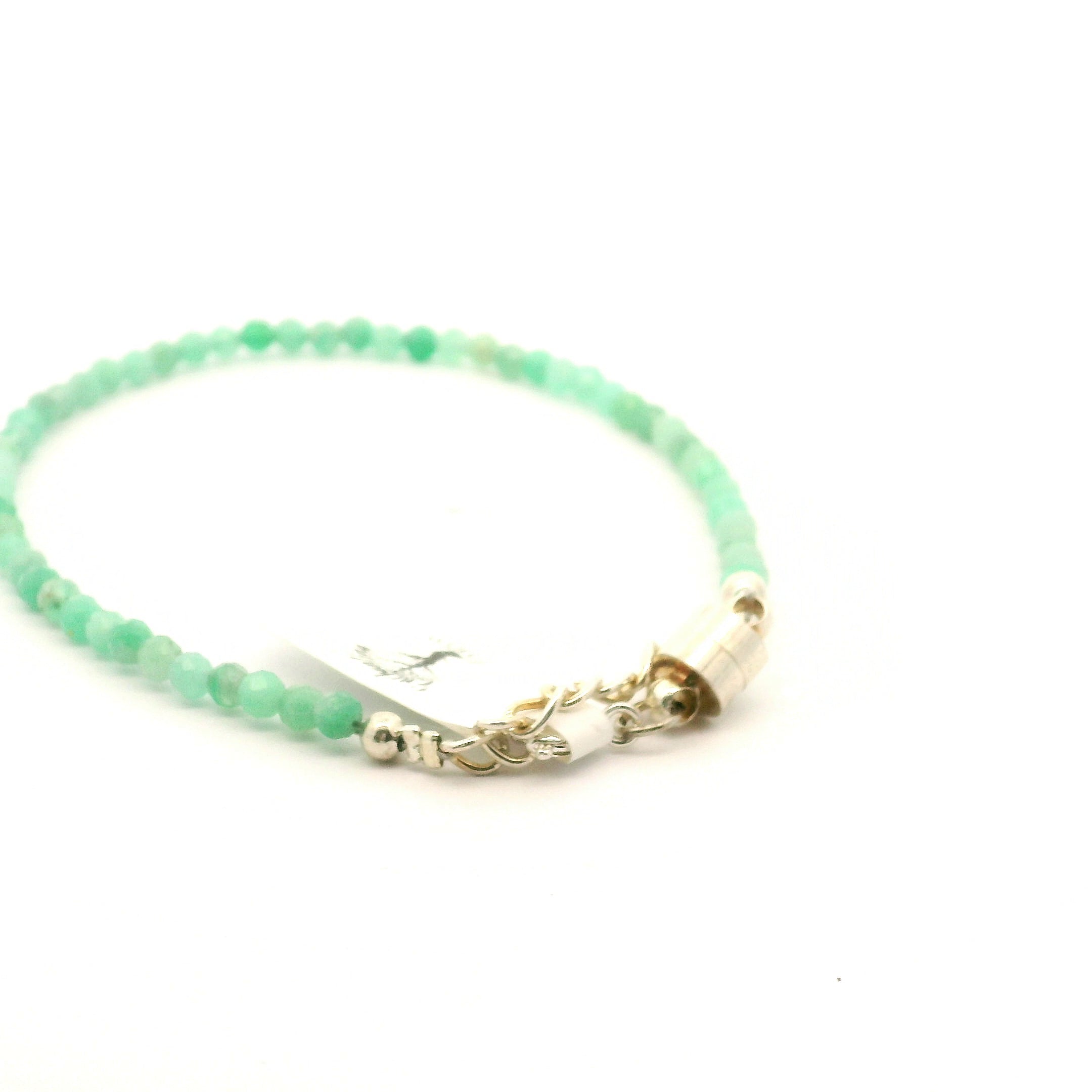 Emerald Faceted Bracelets 925 Silver for Financial Abundance and Security