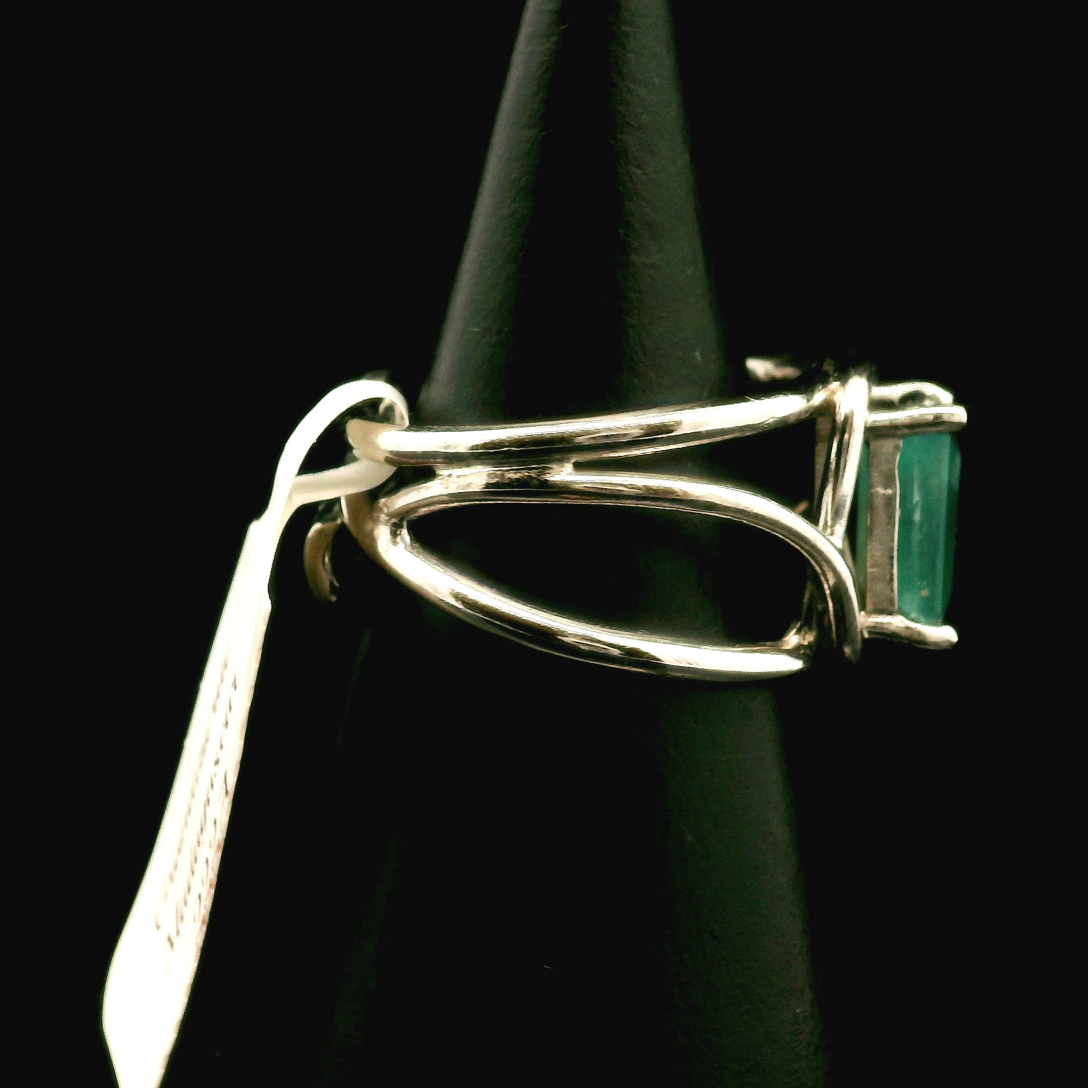 Grandidierite Faceted Cuff Ring .925 Silver for Enhancing Intuitive Communication