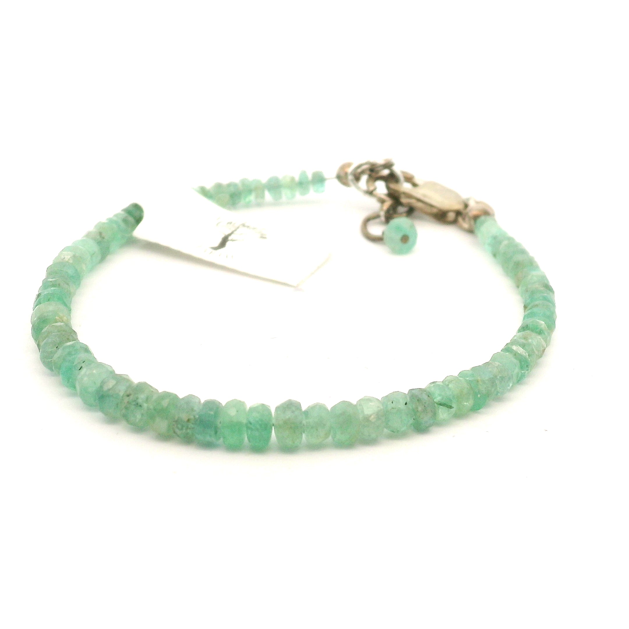 Emerald Faceted Bracelets 925 Silver for Financial Abundance and Security