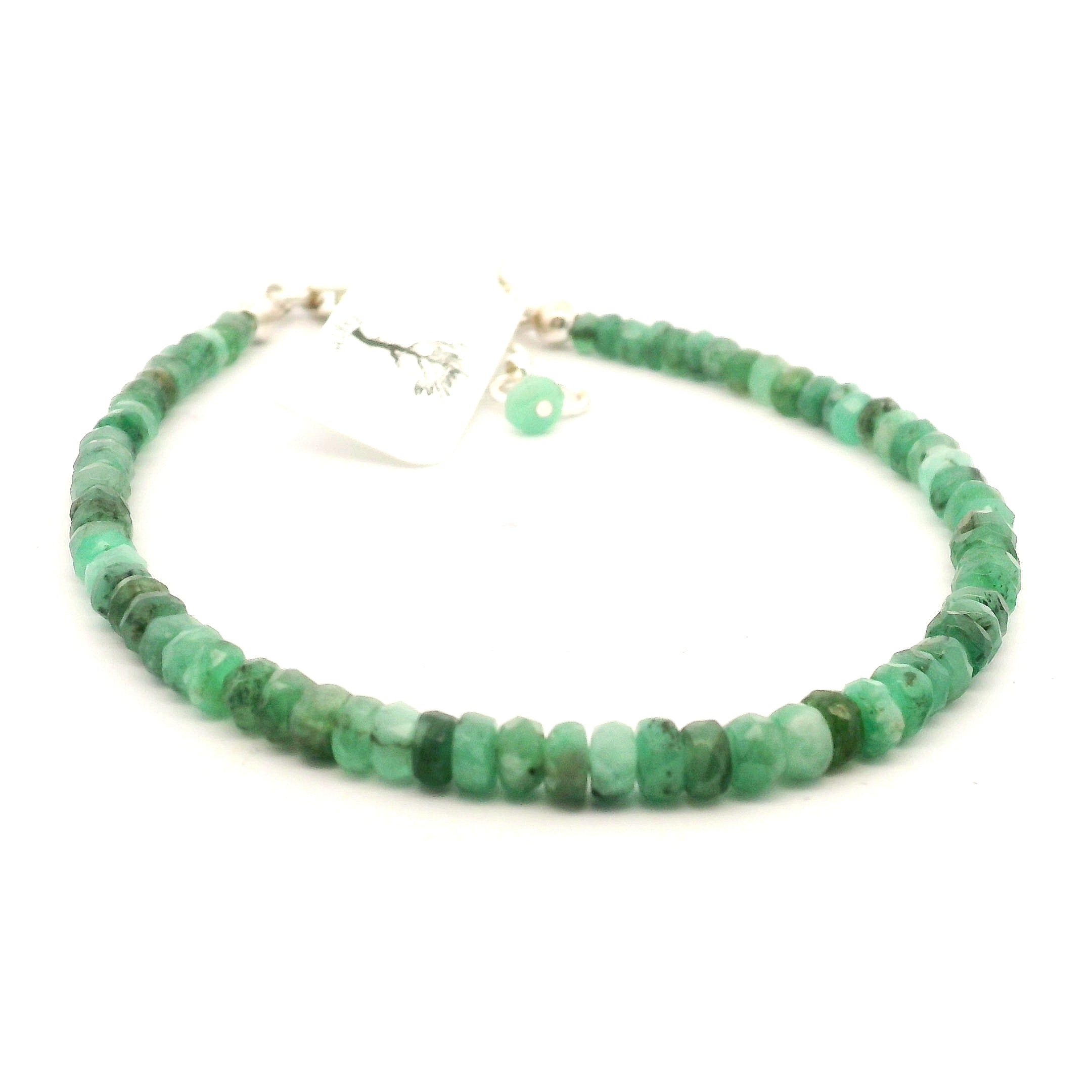 Emerald Faceted Bracelets 925 Silver for Financial Abundance and Security