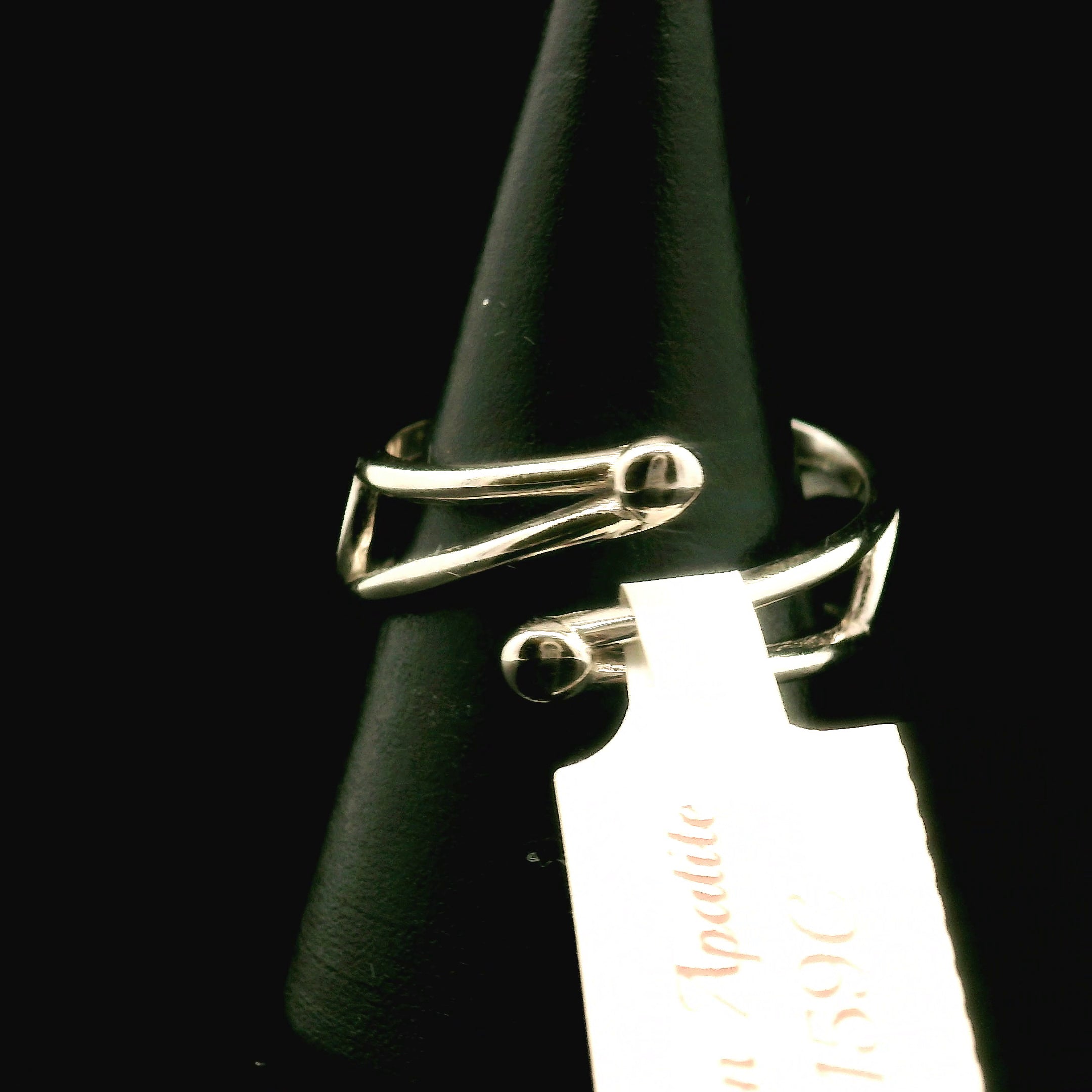 Neon Blue Apatite Cuff Ring .925 Silver for Overall Health and Wellness