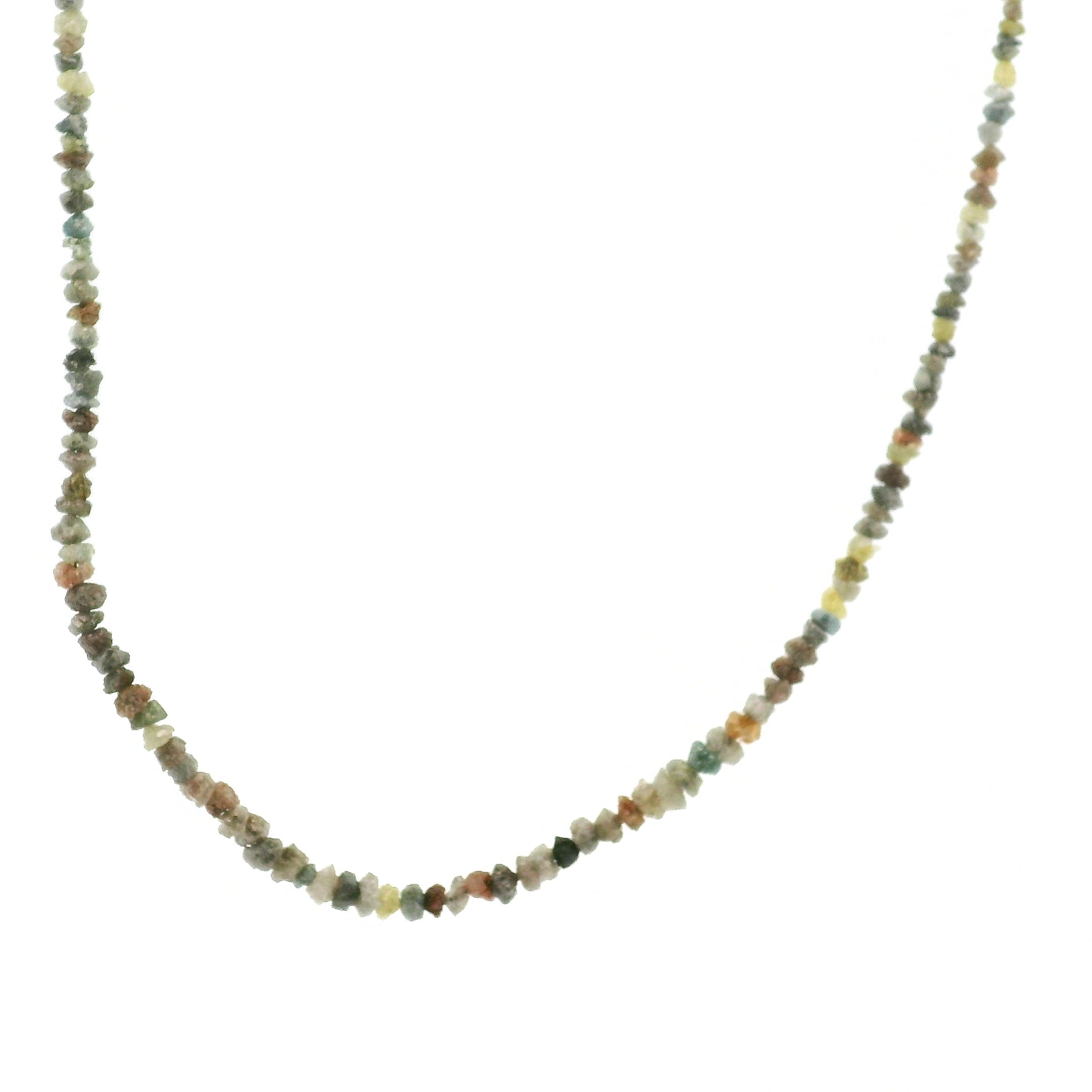 Diamond Chips Necklace 925 Silver for Good Luck and Wisdom