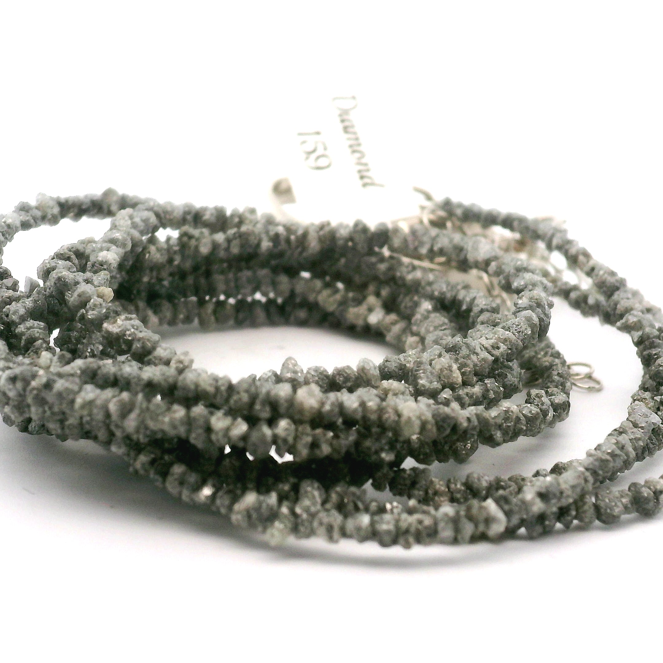 Diamond Chips Necklace 925 Silver for Good Luck and Wisdom