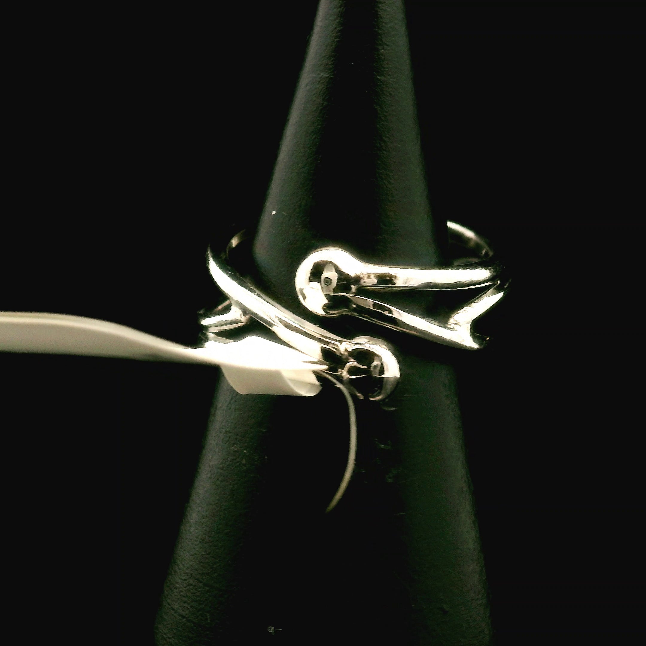 Neon Blue Apatite Midi Cuff Ring .925 Silver for Overall Health and Wellness