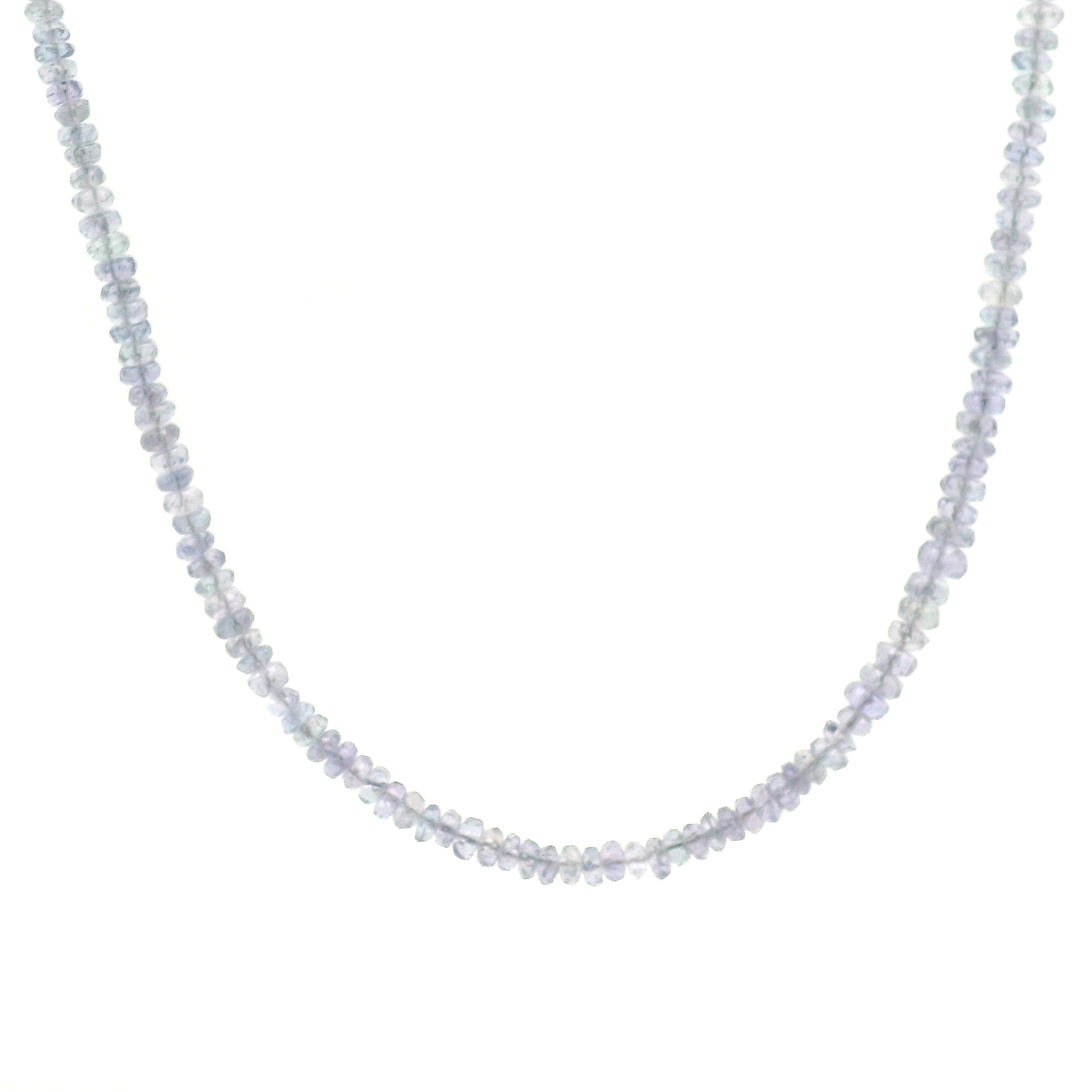 Tanzanite Faceted Rondelle Necklace 925 Silver for Meditation and Elevating your Conscious