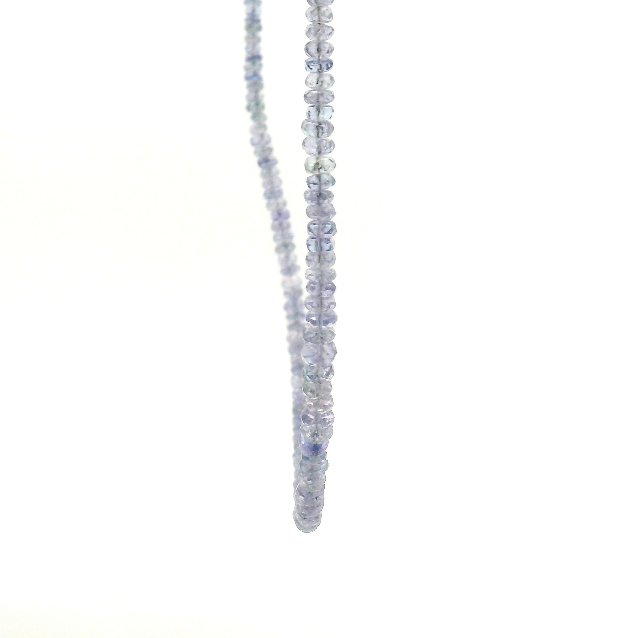 Tanzanite Faceted Rondelle Necklace 925 Silver for Meditation and Elevating your Conscious