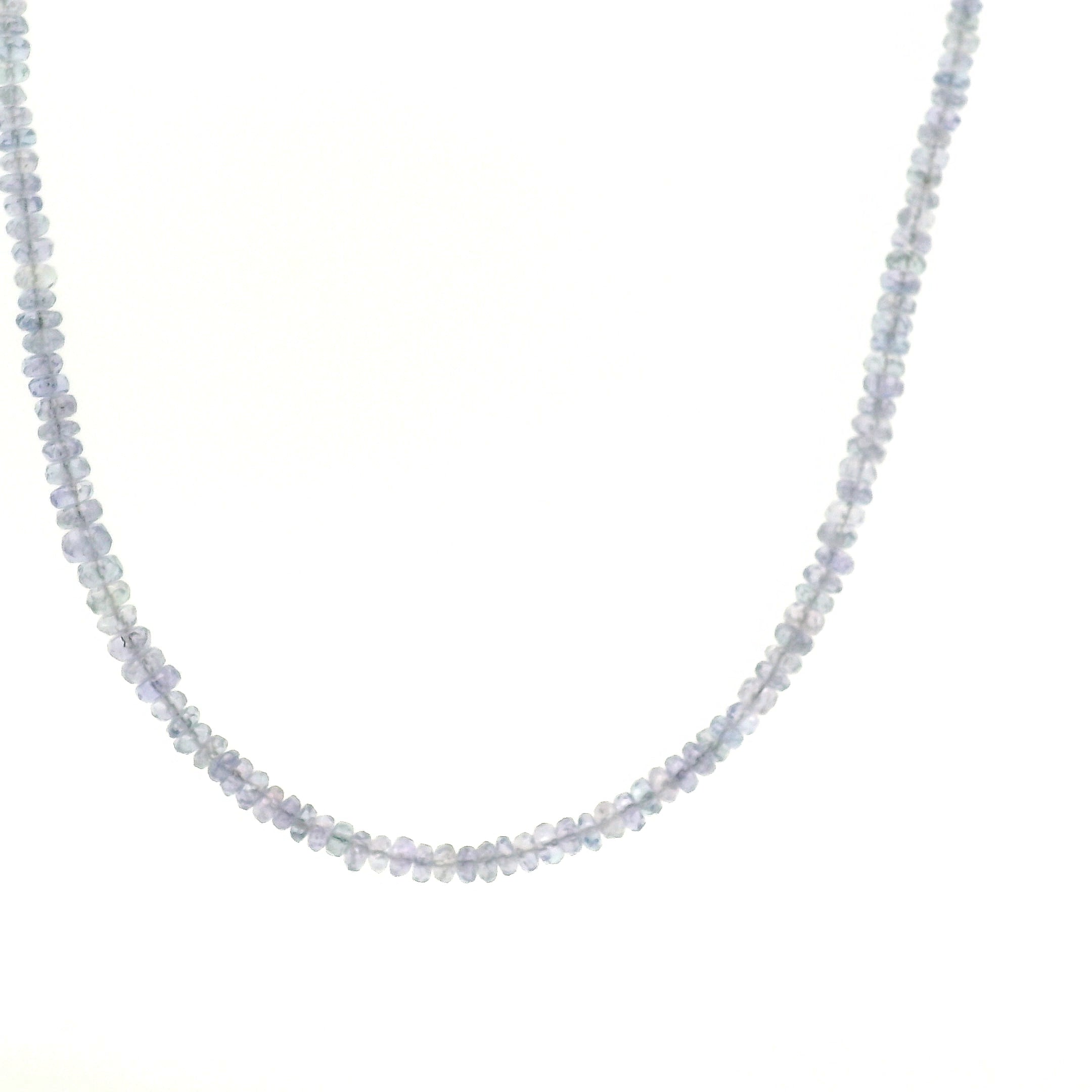 Tanzanite Faceted Rondelle Necklace 925 Silver for Meditation and Elevating your Conscious