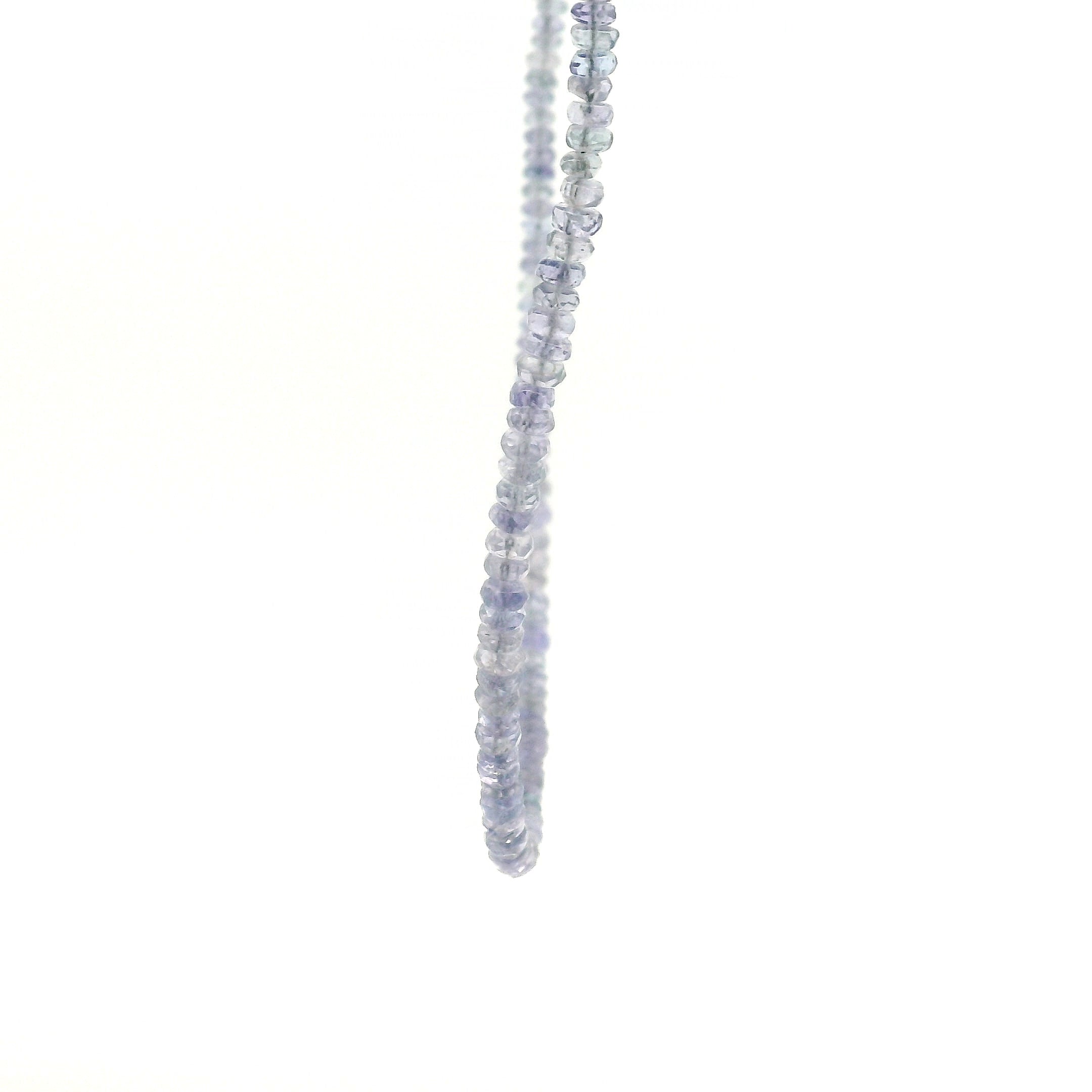 Tanzanite Faceted Rondelle Necklace 925 Silver for Meditation and Elevating your Conscious