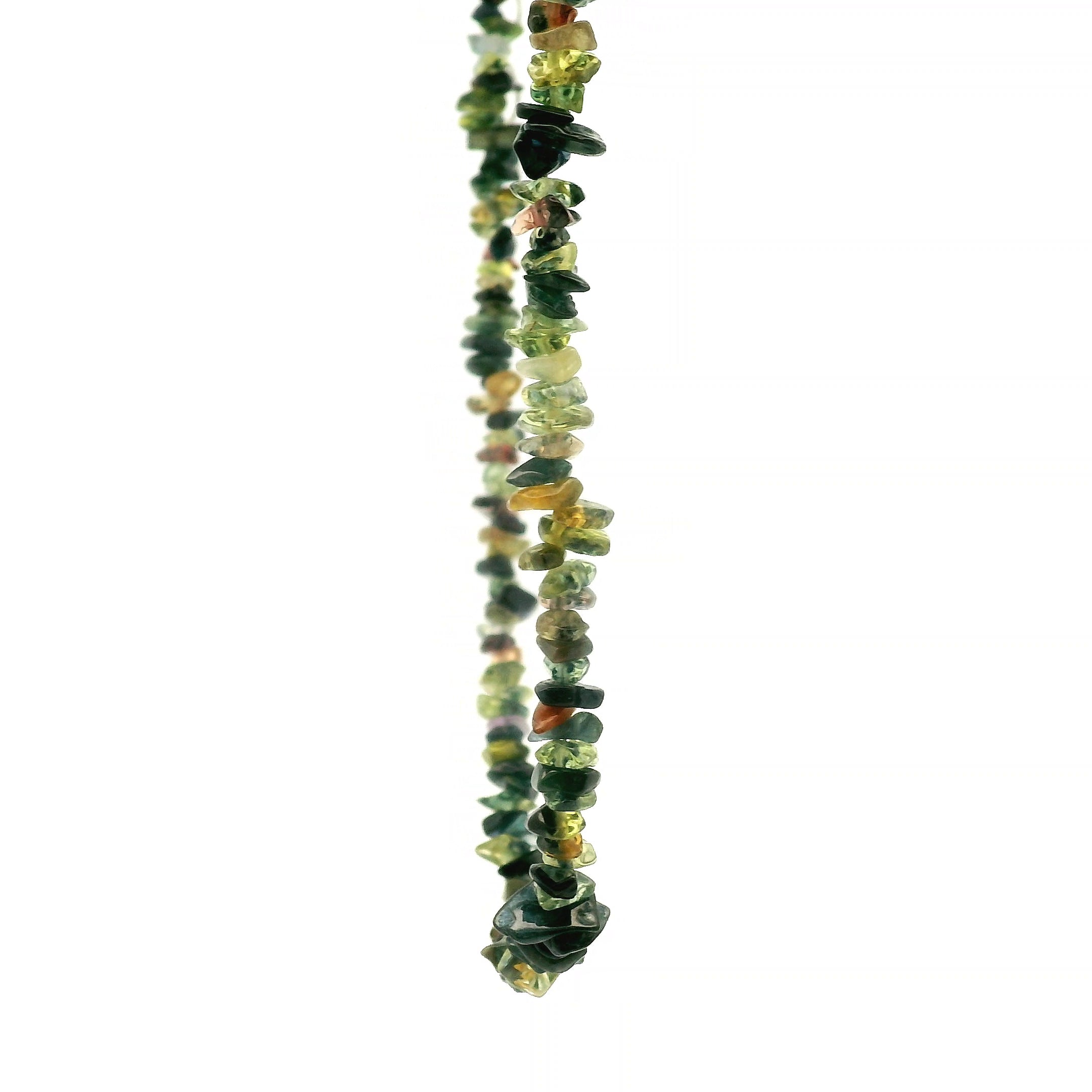 Multi Color Sapphire Chip Necklace 925 Silver for Enhancing Learning, Mental Strength & Supporting Life Force Energy