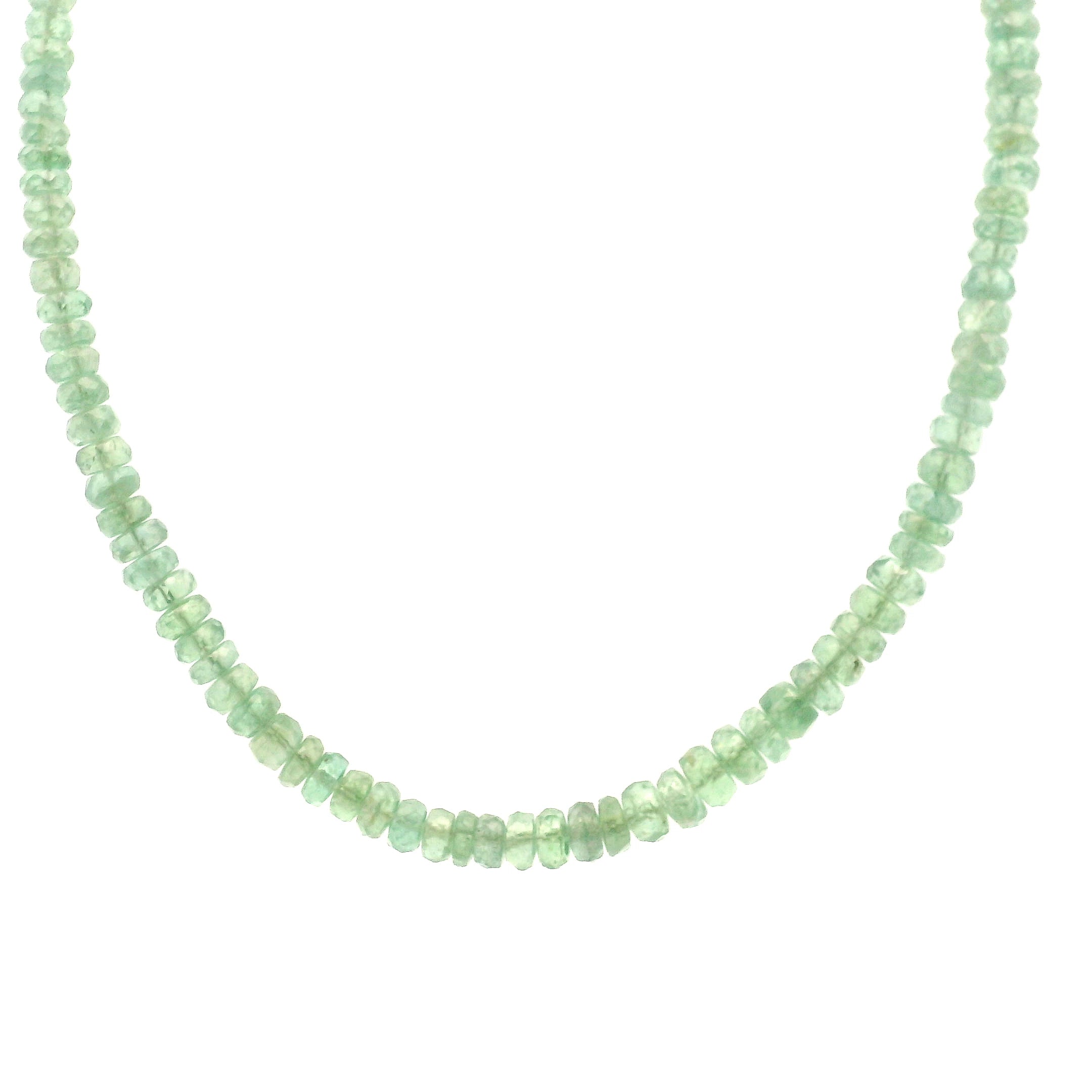 Kyanite Faceted Rondelle Necklace 925 Silver for Meditation and Energy Cleansing
